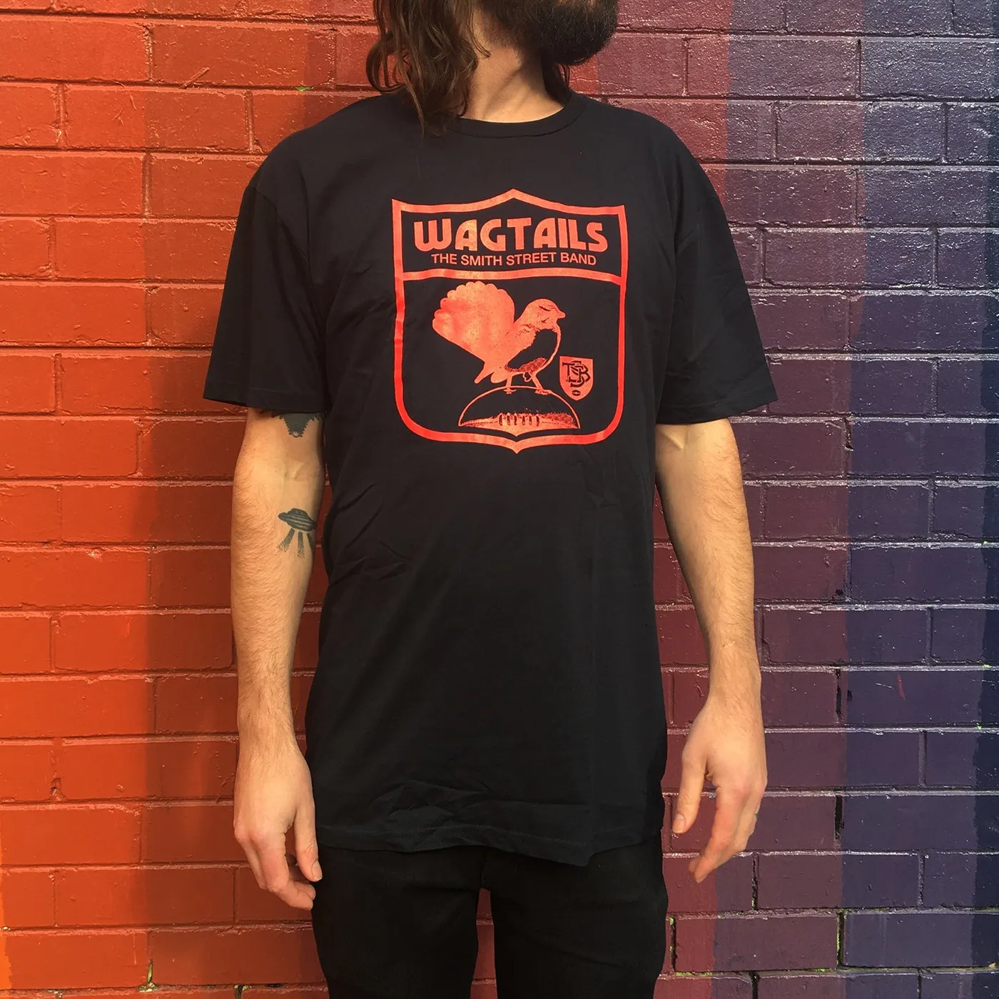 The Smith Street Band Wagtails Tee (Navy w/ Red Print)