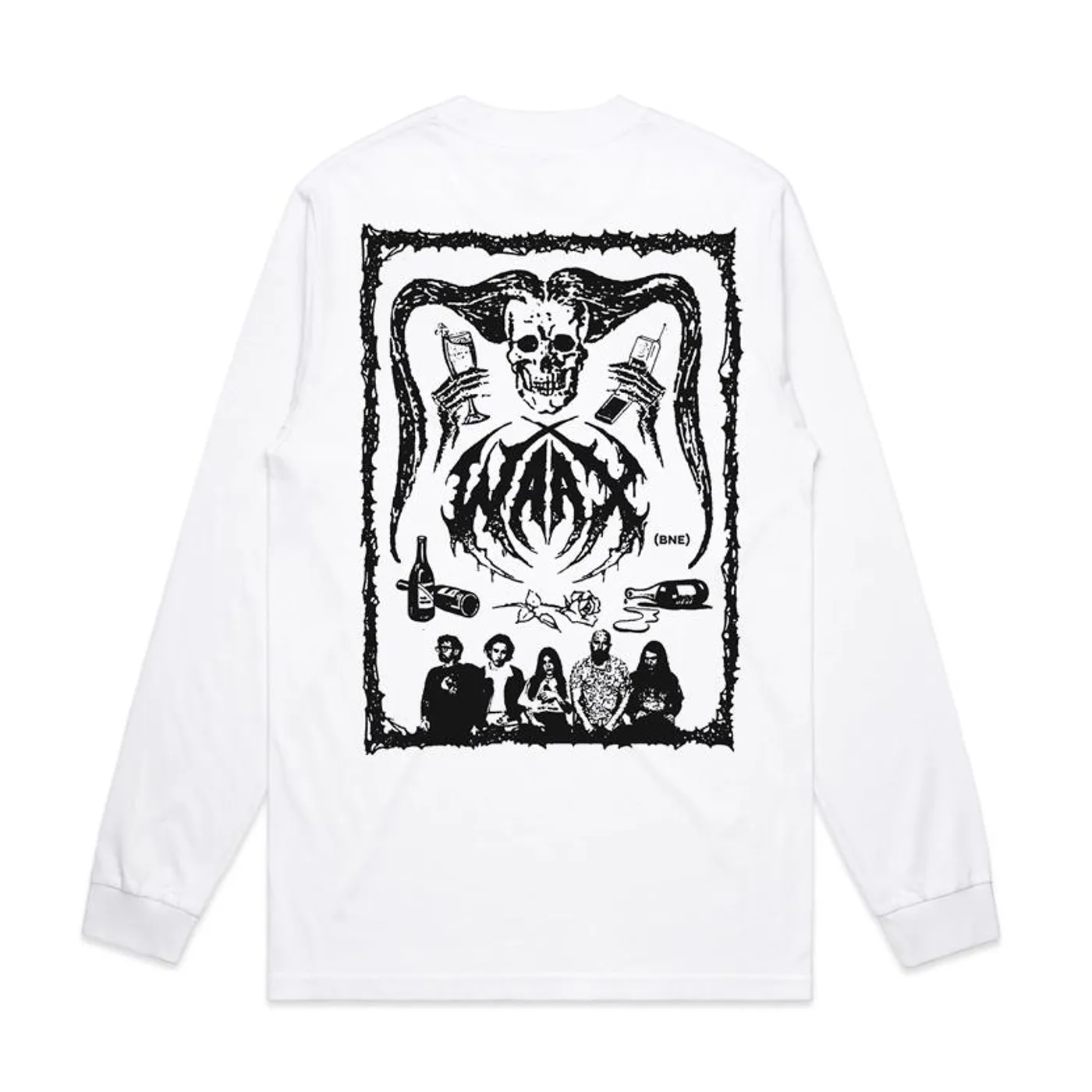 WAAX Old School Death Metal Longsleeve (White)