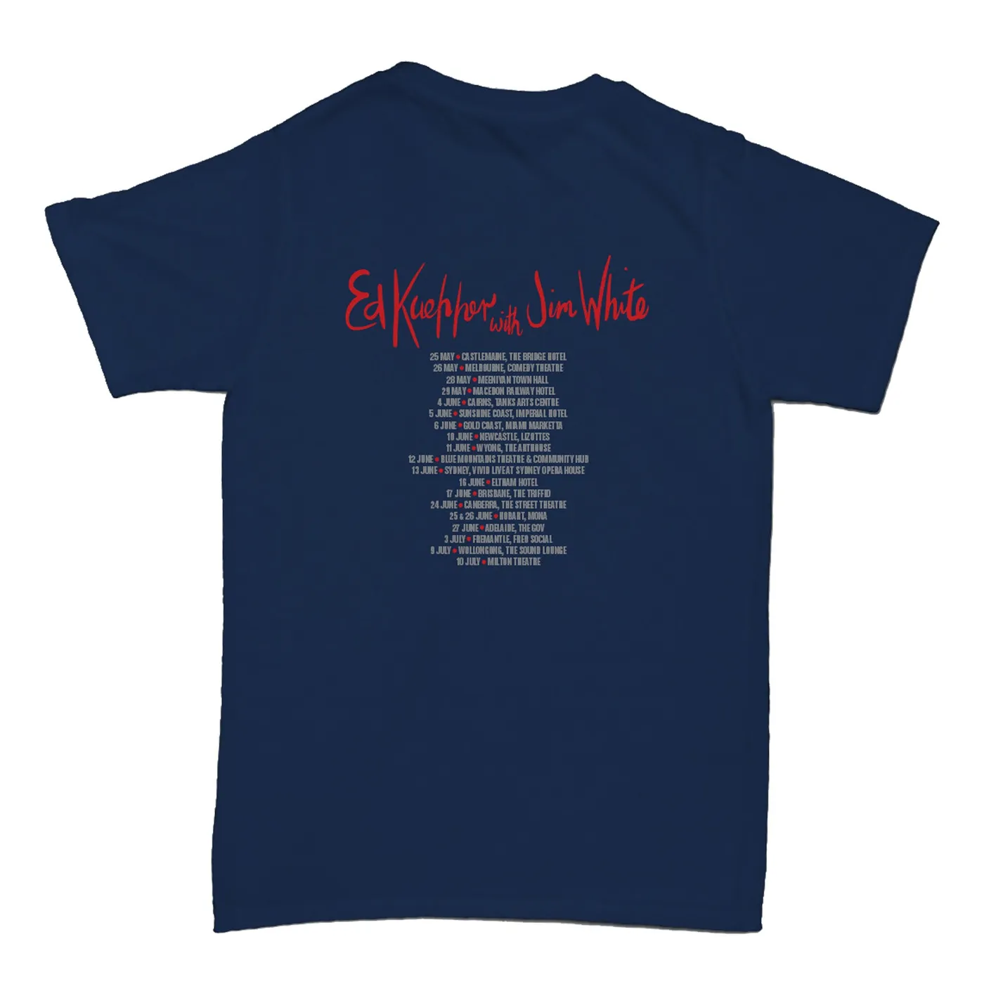 Ed Kuepper & Jim White 2021 Tour Tee (Navy)