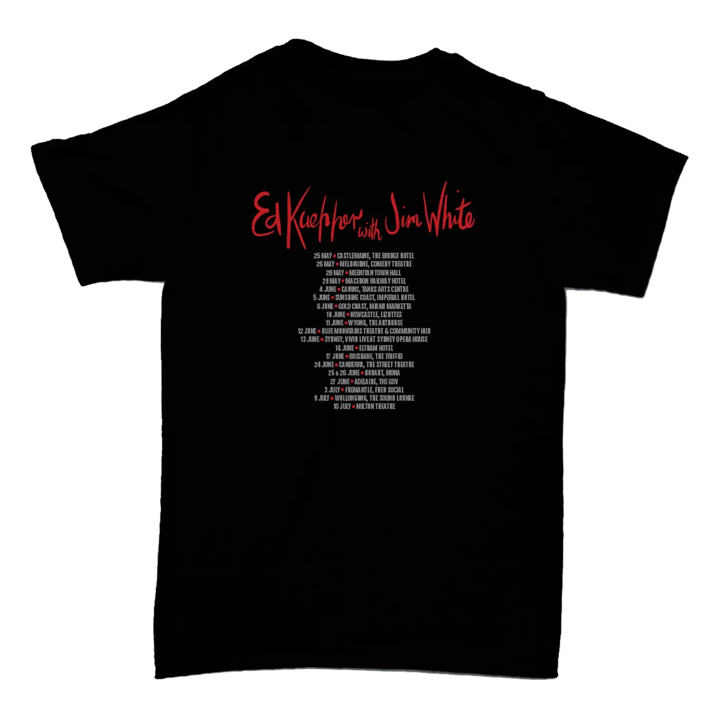 Ed Kuepper & Jim White 2021 Tour Tee (Coal)
