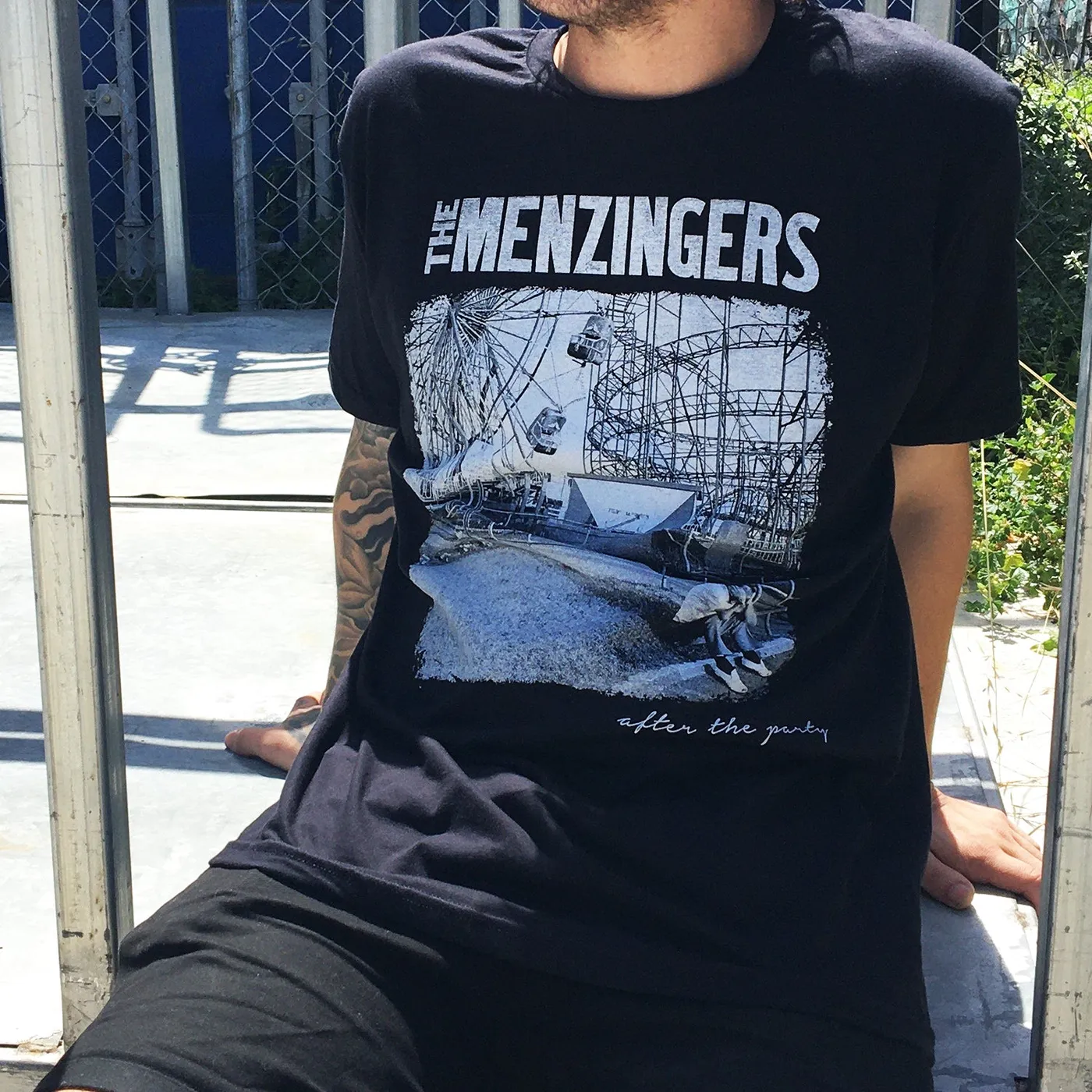 The Menzingers After The Party Album Cover T-Shirt (Black)