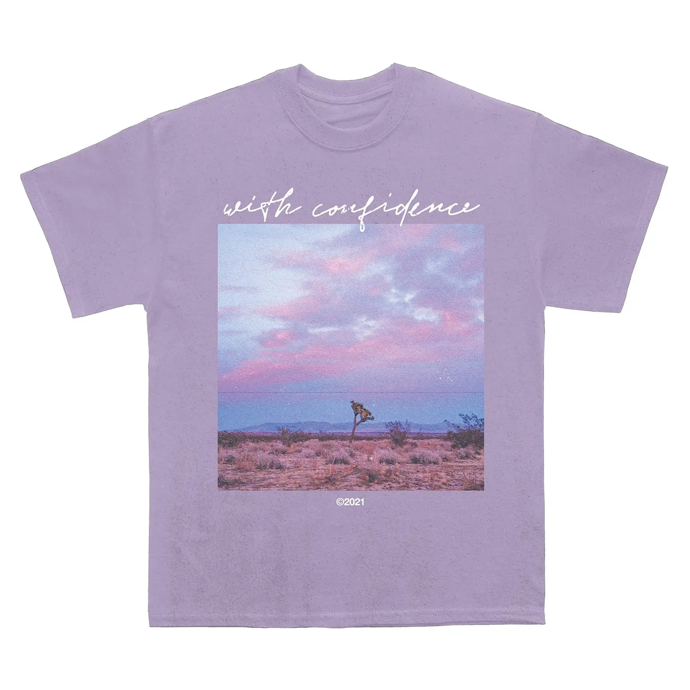 With Confidence Lilac Tee