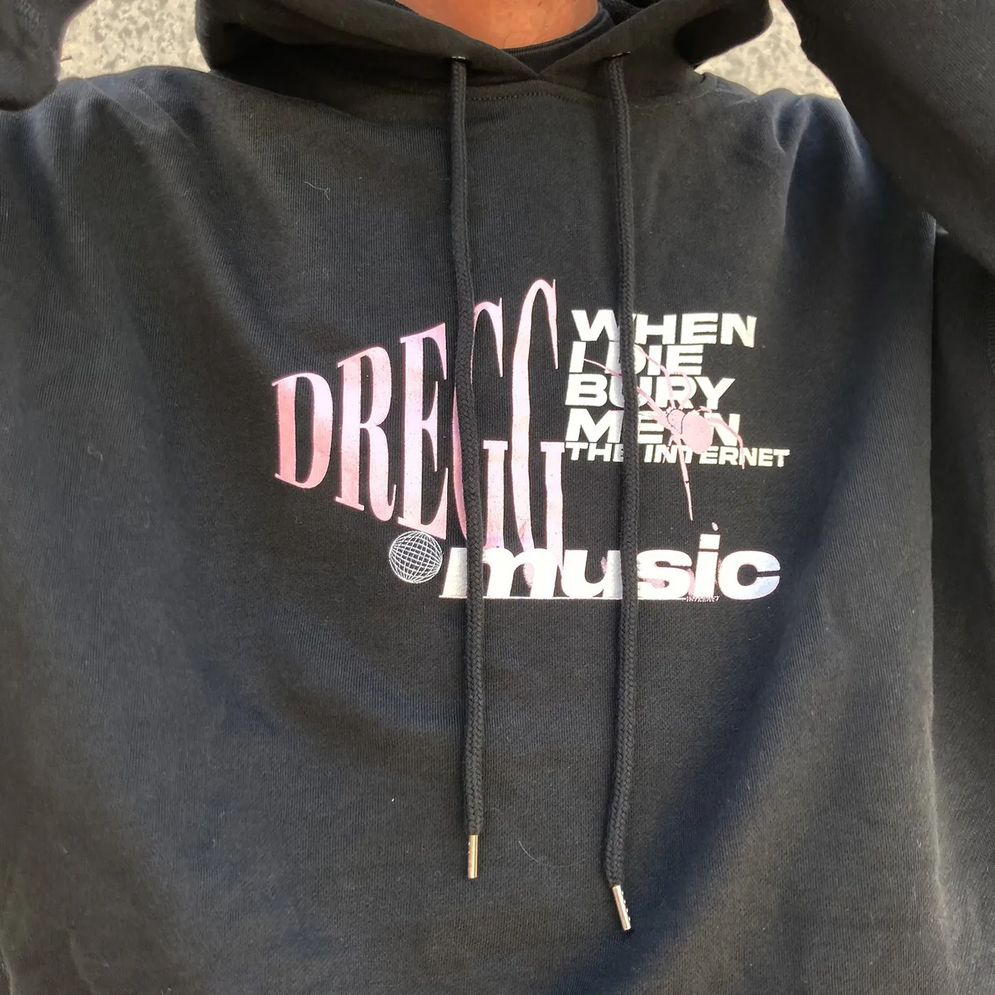 DREGG Bury Me Cropped Hoodie (Black)