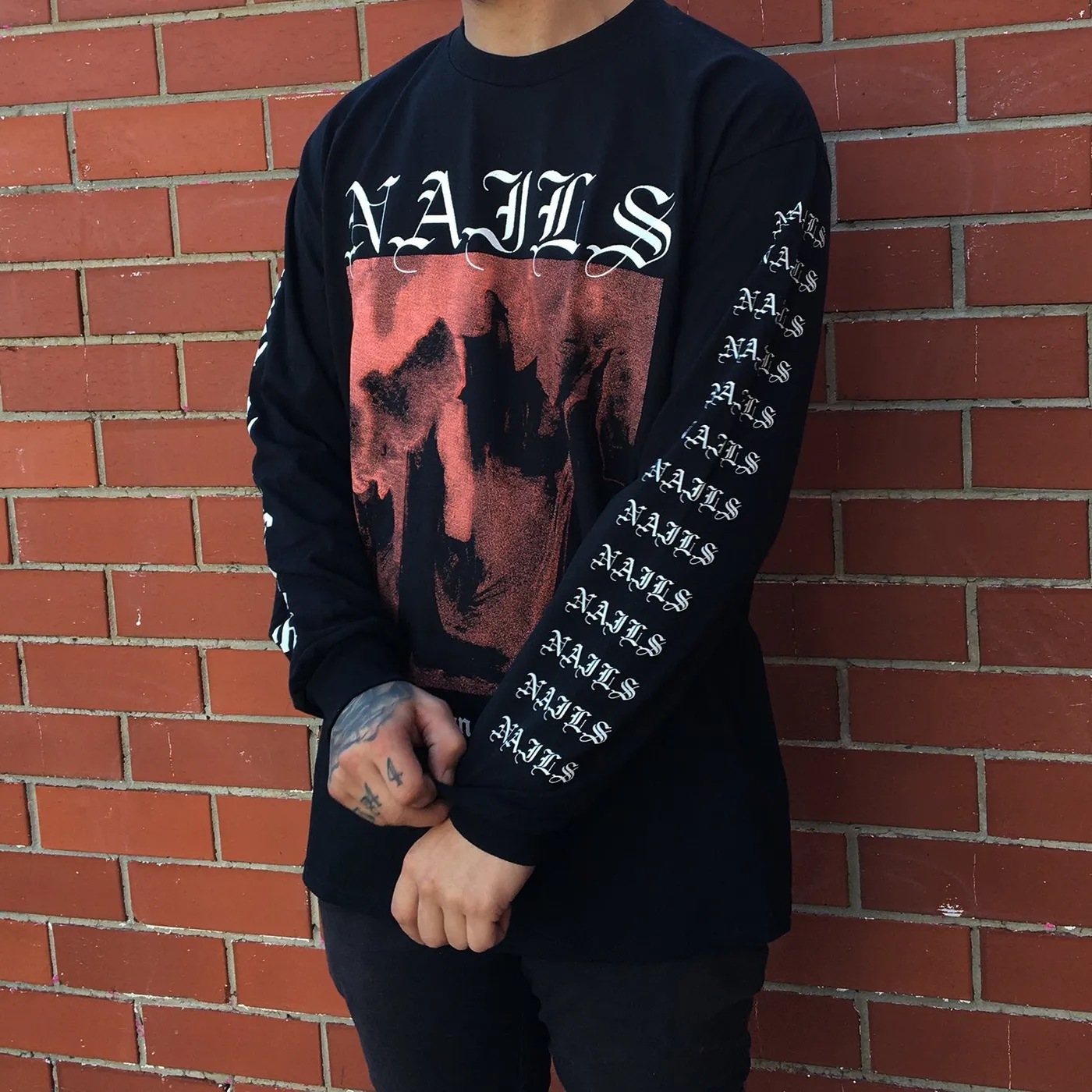 Nails Abandon All Life Long Sleeve (Black)