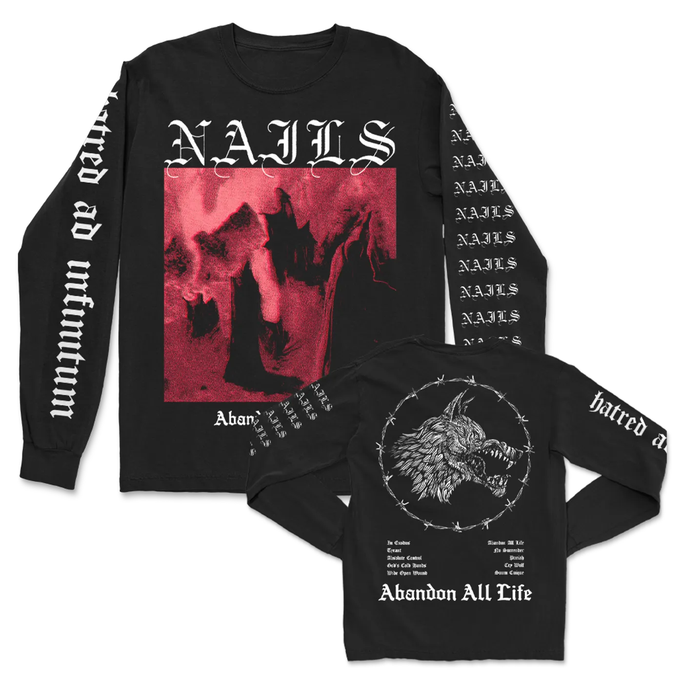 Nails Abandon All Life Long Sleeve (Black)