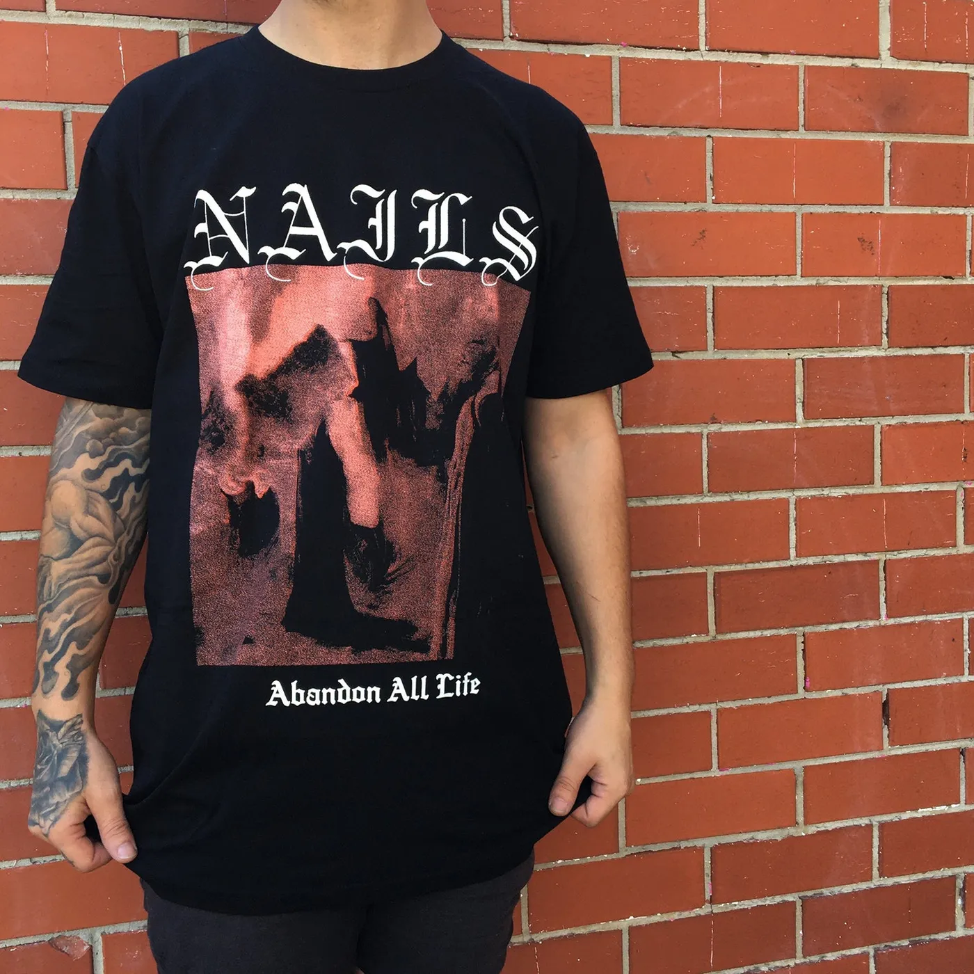Nails Abandon All Life T-Shirt (Black)