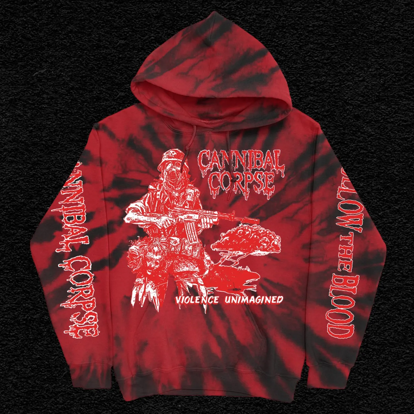 Cannibal Corpse Follow The Blood Dye Pullover (Red Spiral)