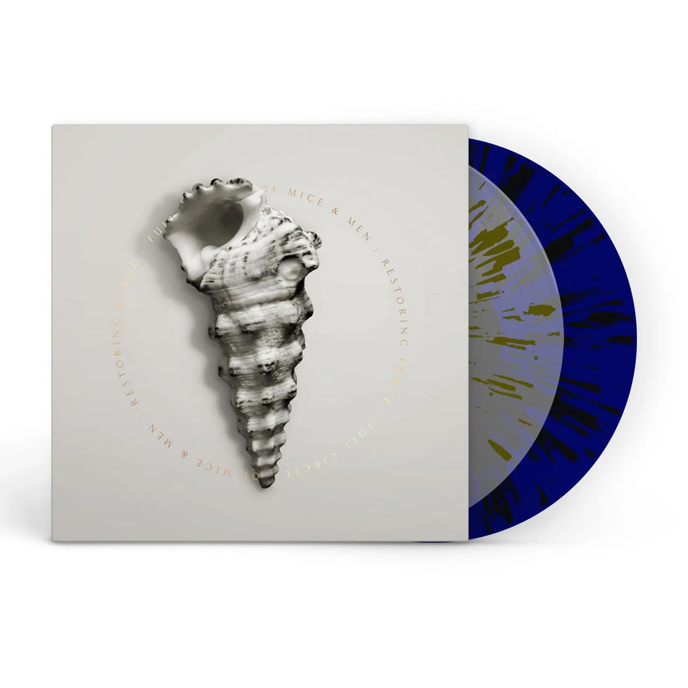 Of Mice & Men Restoring Force: Full Circle 2LP (Gold/Clear + Black/Blue Splatter Vinyl)