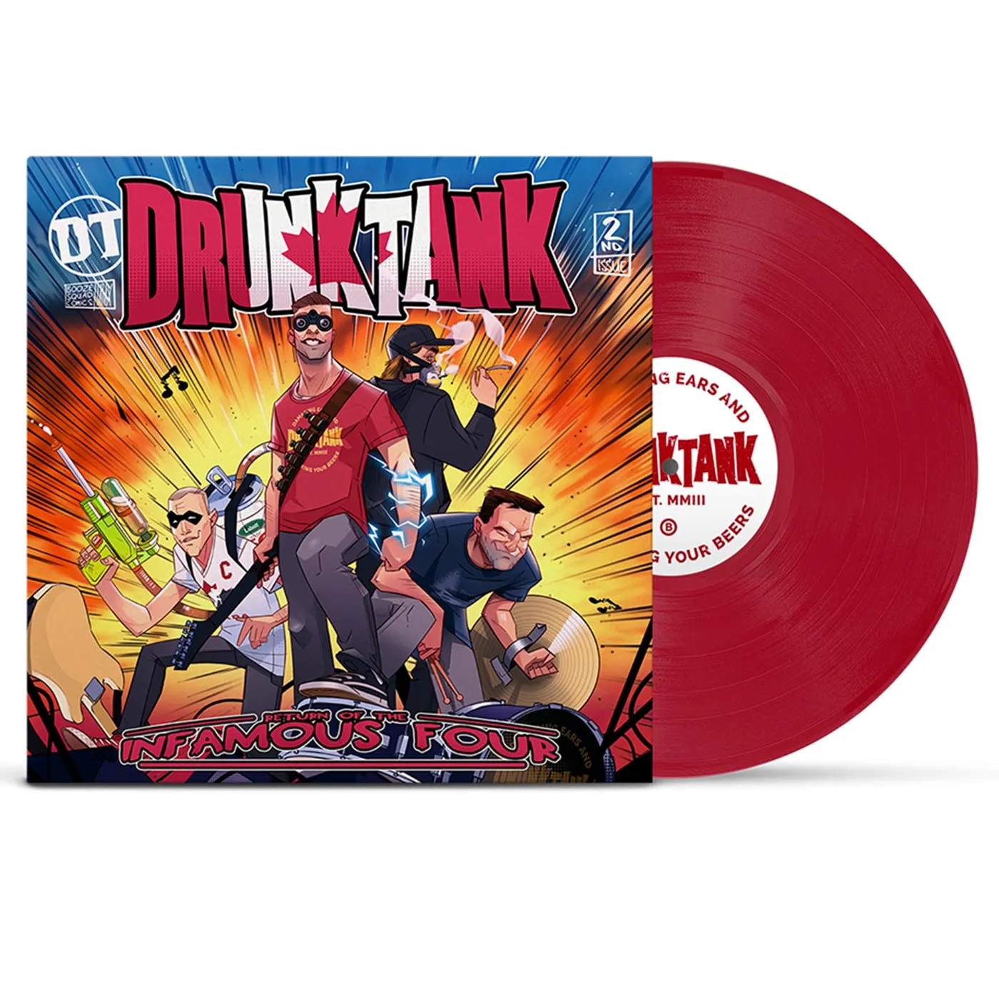 Drunktank Return Of The Infamous Four LP (Red Vinyl)