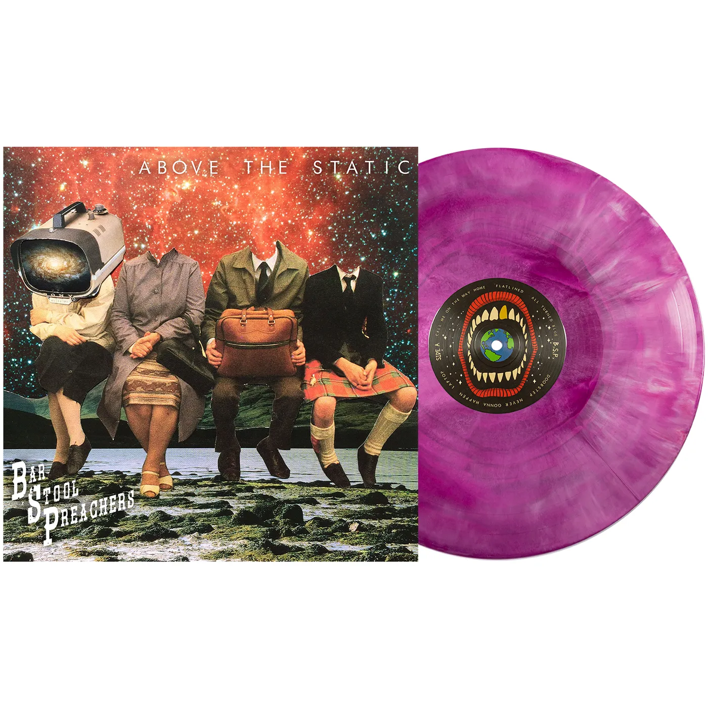 The Bar Stool Preachers Above The Static 12" Vinyl (Purple & White Galaxy)