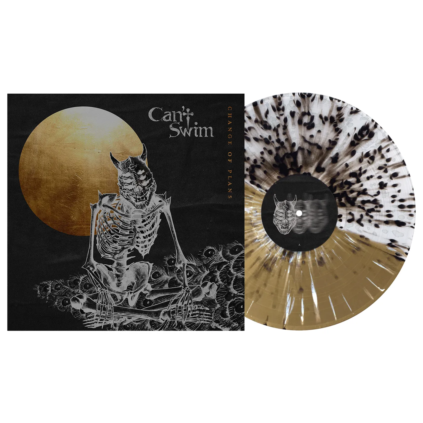 Can't Swim Change Of Plans 12" Vinyl (Half Clear/Half Gold w/ Heavy Black and Silver Splatter)