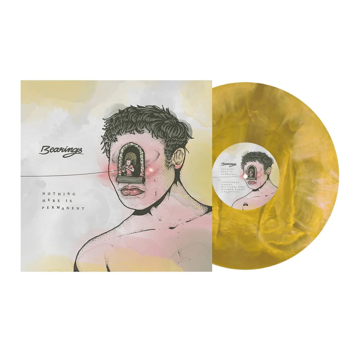 Bearings Nothing Here Is Permanent 12" Vinyl (Canary Yellow, Gold & White Galaxy)