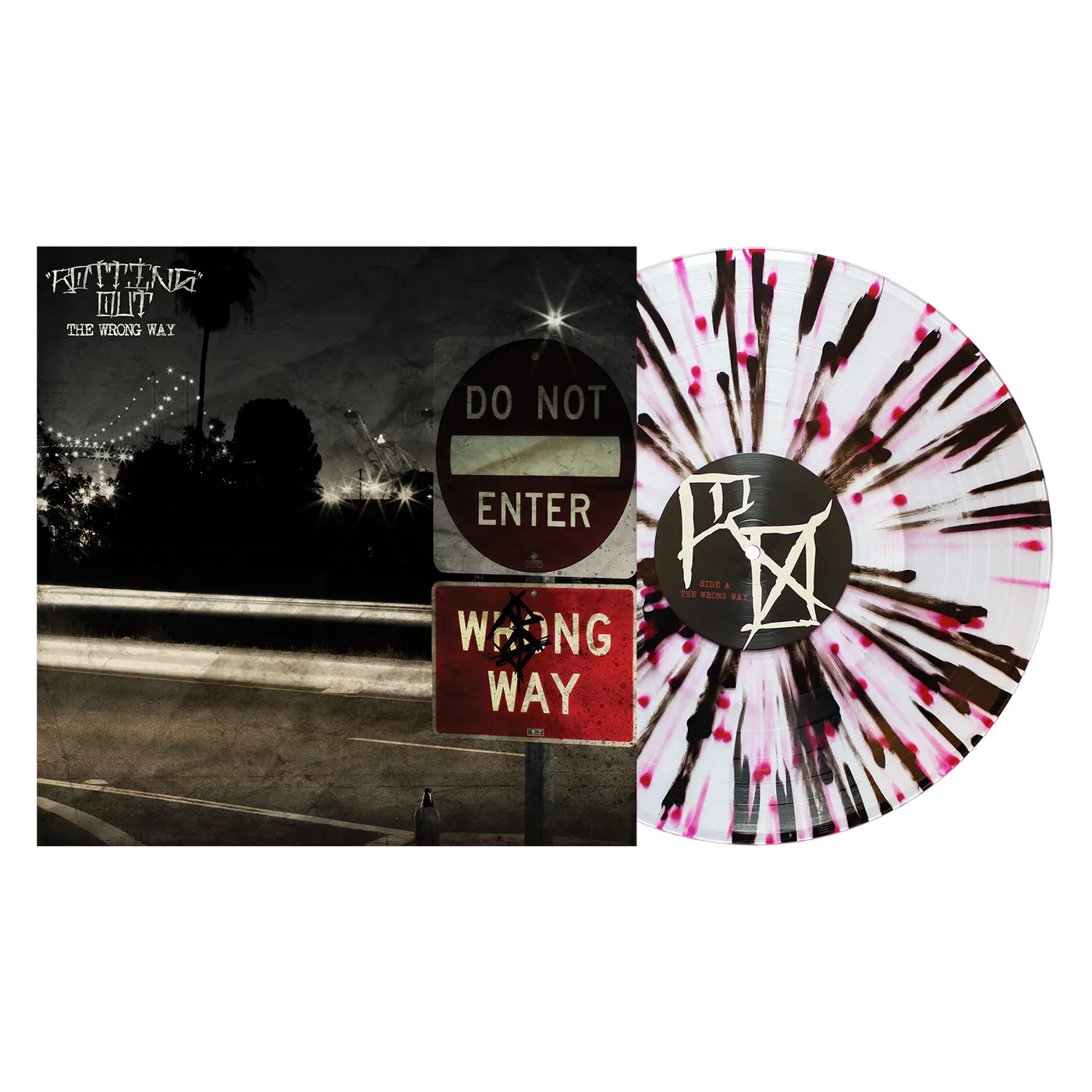 Rotting Out The Wrong Way 12" Vinyl (Clear w/ Black and Red Splatter)