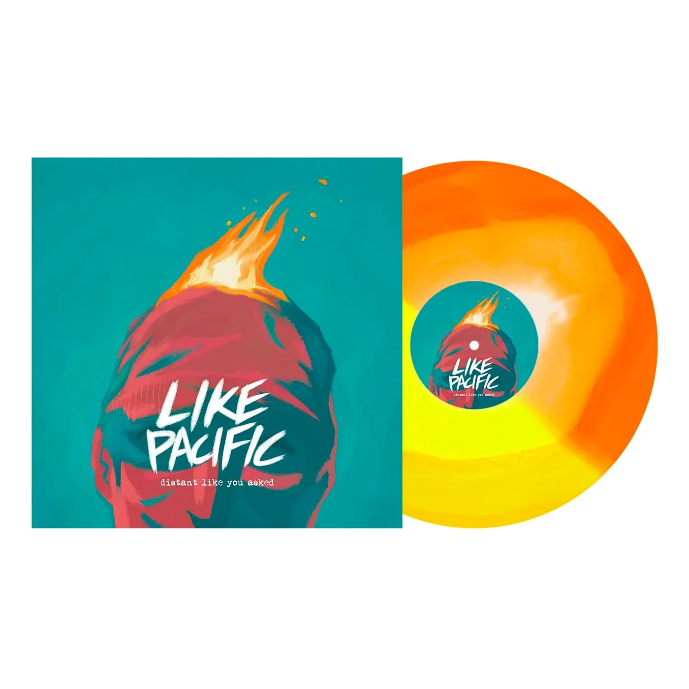 Like Pacific Distant Like You Asked 12" Vinyl (White in Half Yellow / Half Orange)