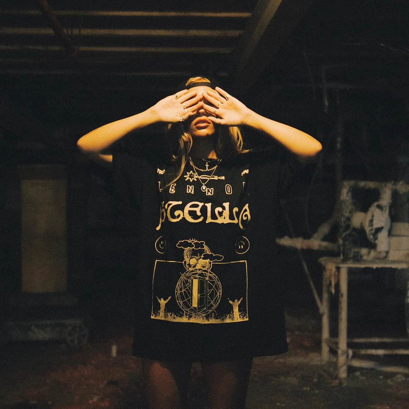 Lennon Stella Black + Yellow Surreal Tee + three two one Preorder
