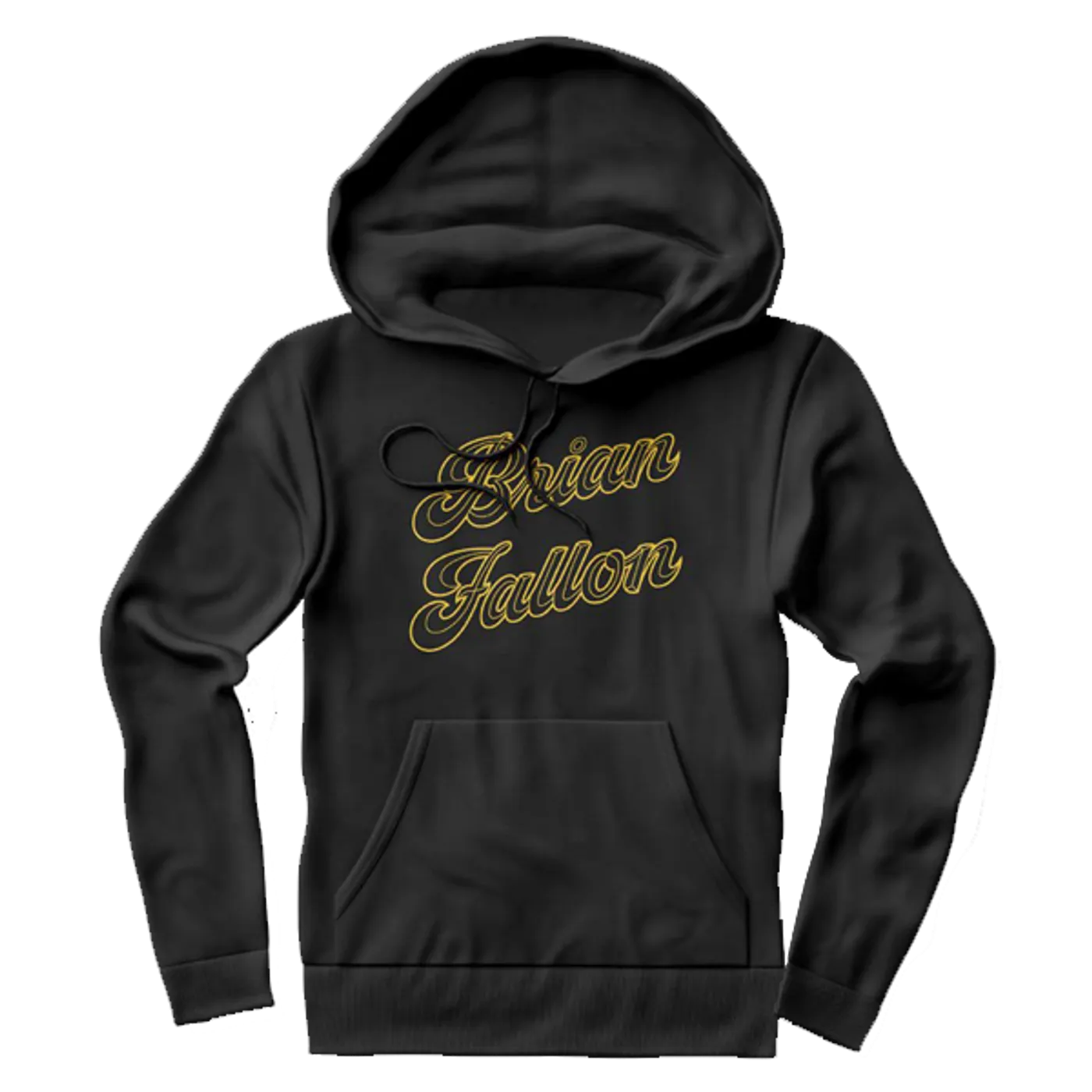 Brian Fallon | Gold Text Black Hoodie