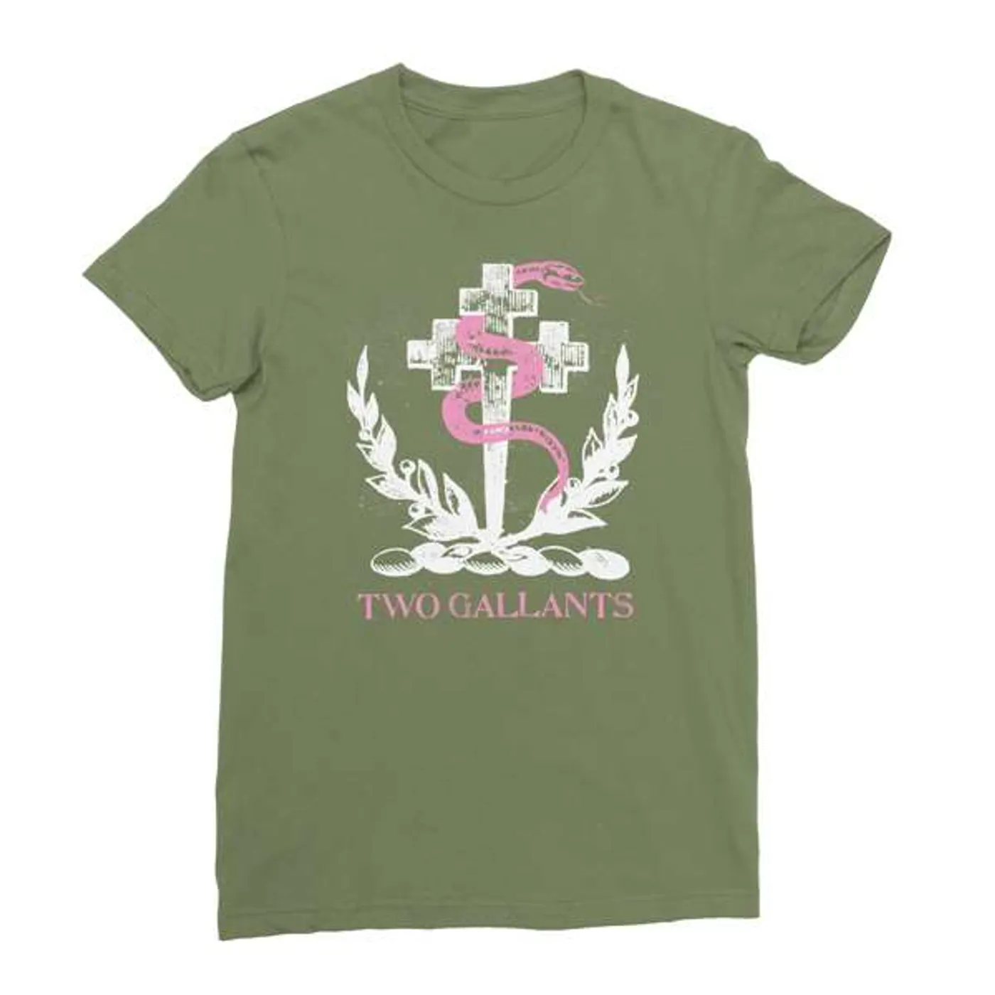 Two Gallants | Women's Crest T-Shirt - Army Green