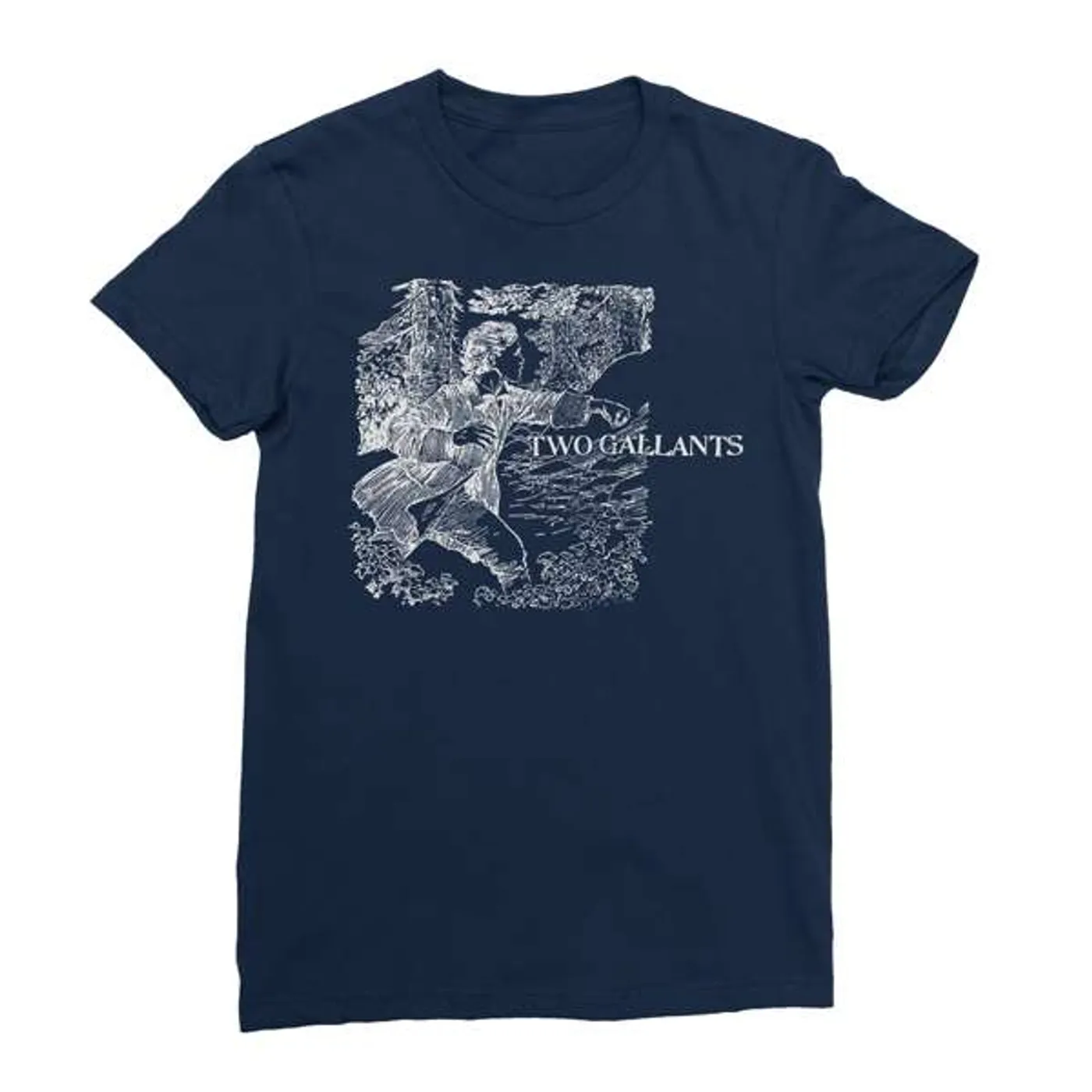 Two Gallants | Women's Forest & Throes T-Shirt - Navy