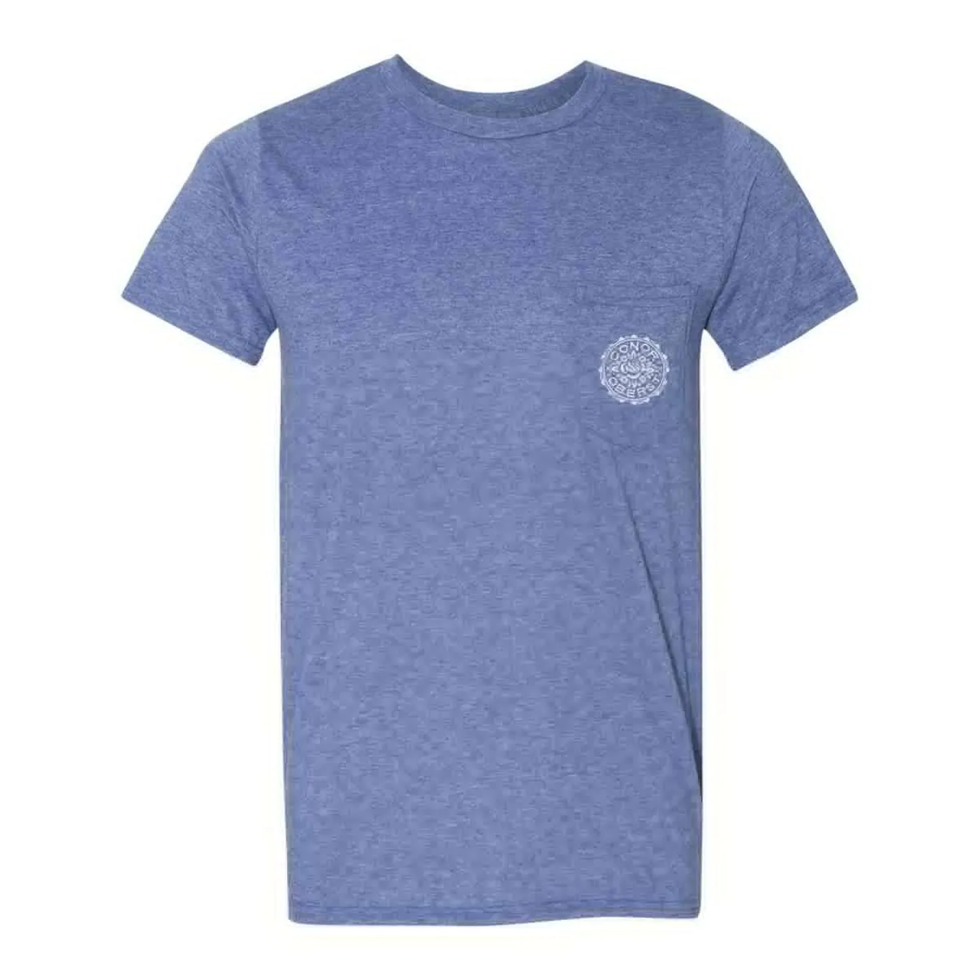 Conor Oberst | Floral Stamp T-Shirt - Heather Blue