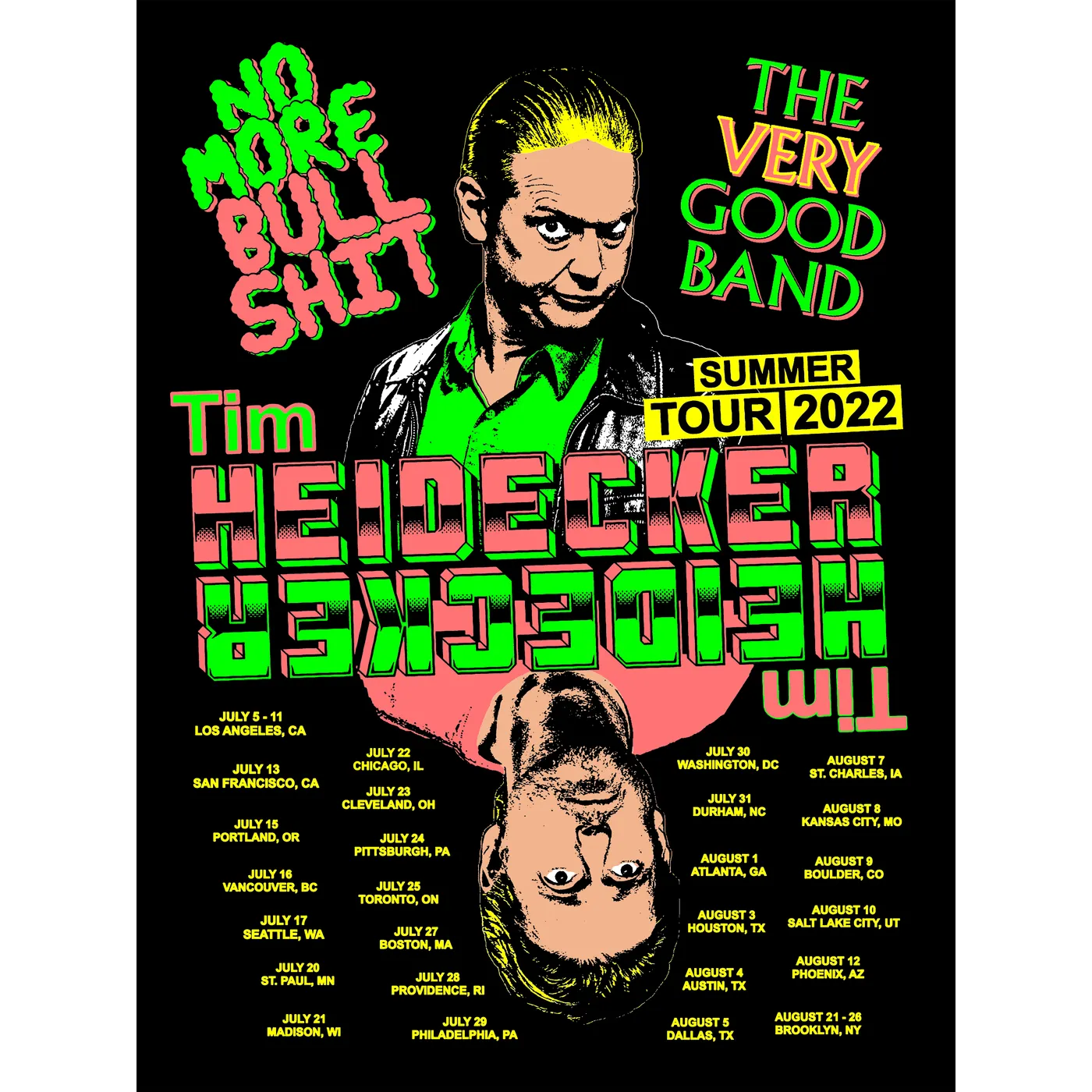 Tim Heidecker | Two Tims 2022 US Tour Poster