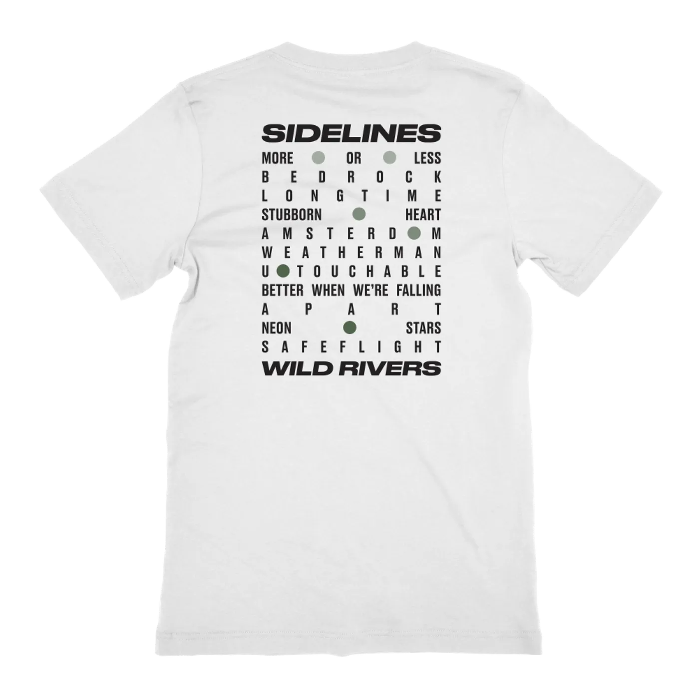 Wild Rivers | Sidelines T-Shirt - Black Text