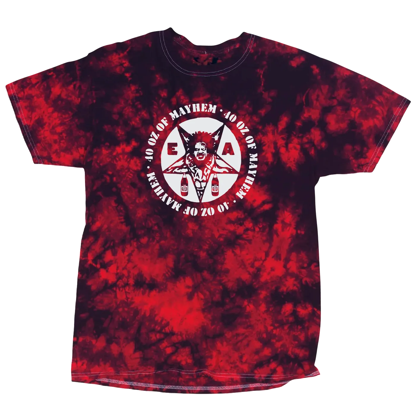 Eric Andre | 40 OZ Of Mayhem Red Tie Dye T-Shirt *PREORDER*