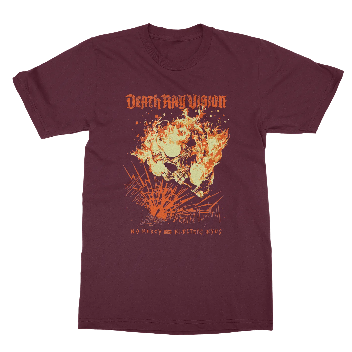 Death Ray Vision | No Mercy T-Shirt - Maroon