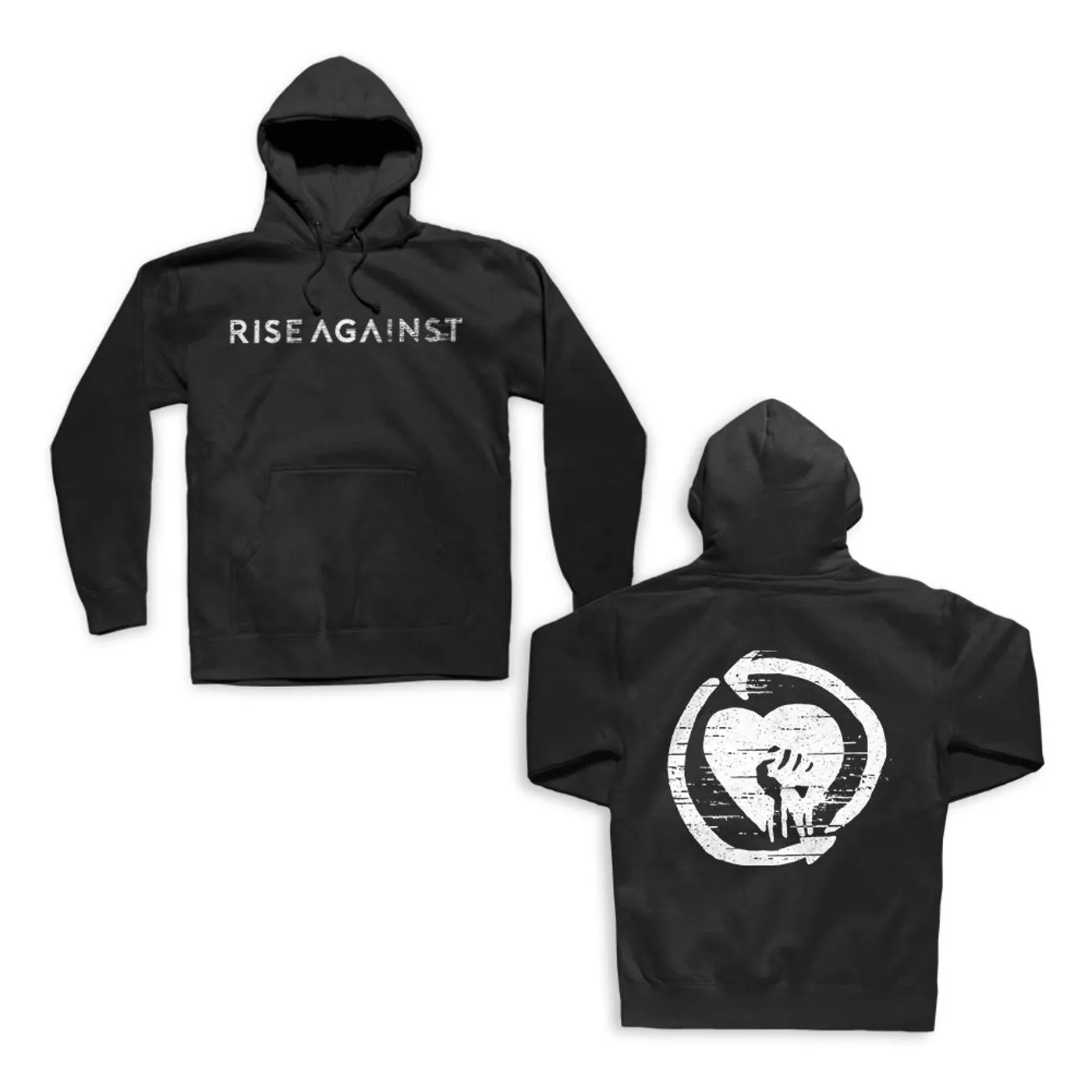 Rise Against Static Logo Heartfist Pullover (Black)