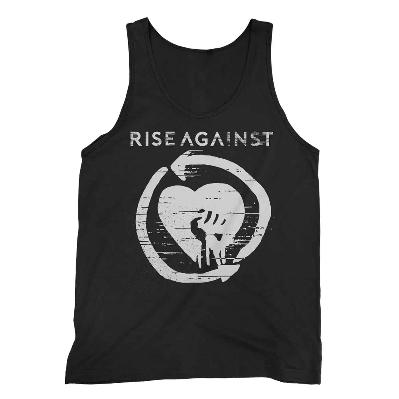 Rise Against Distressed HeartFist Tank (Black)