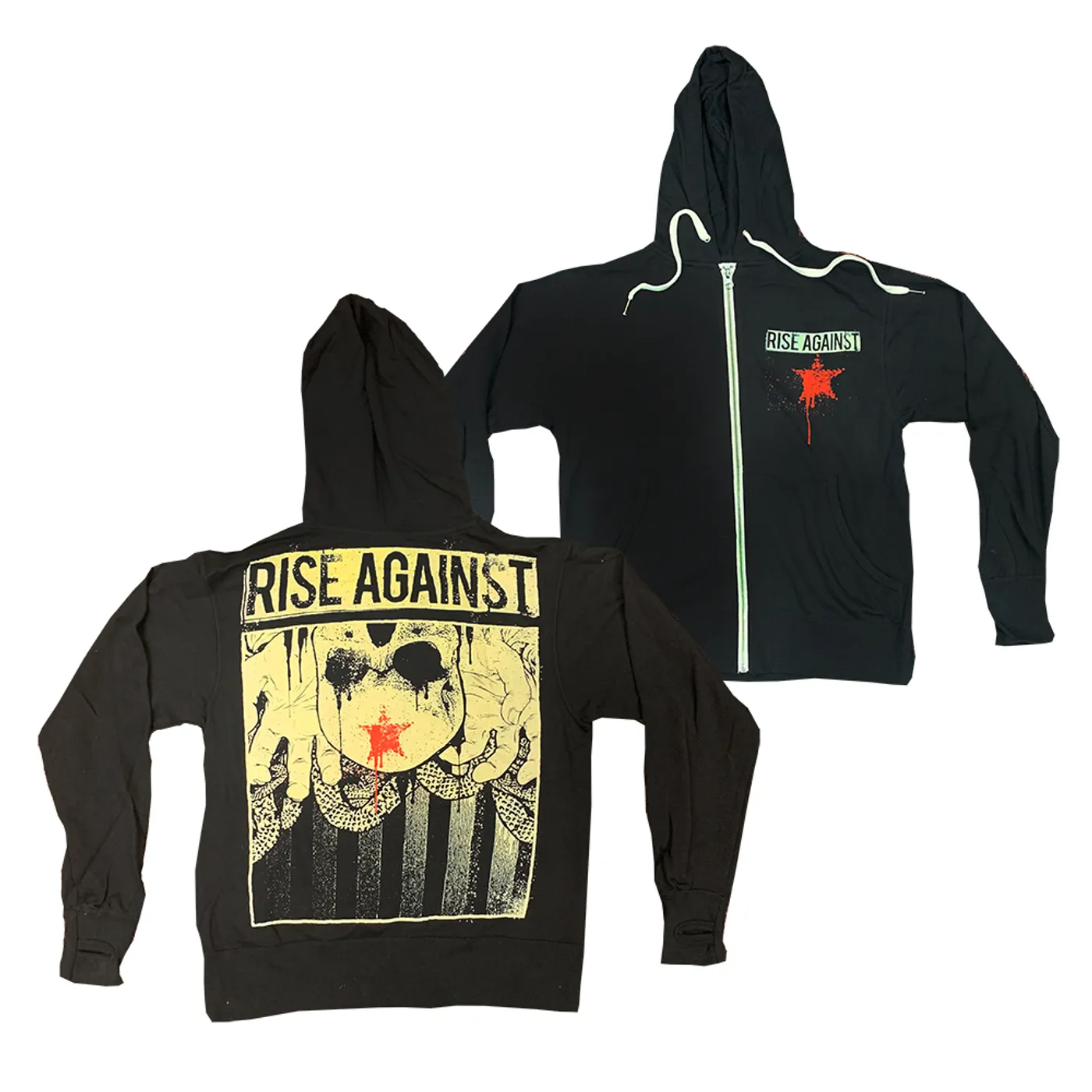 Rise Against Red Star Zip Hoodie (Black)