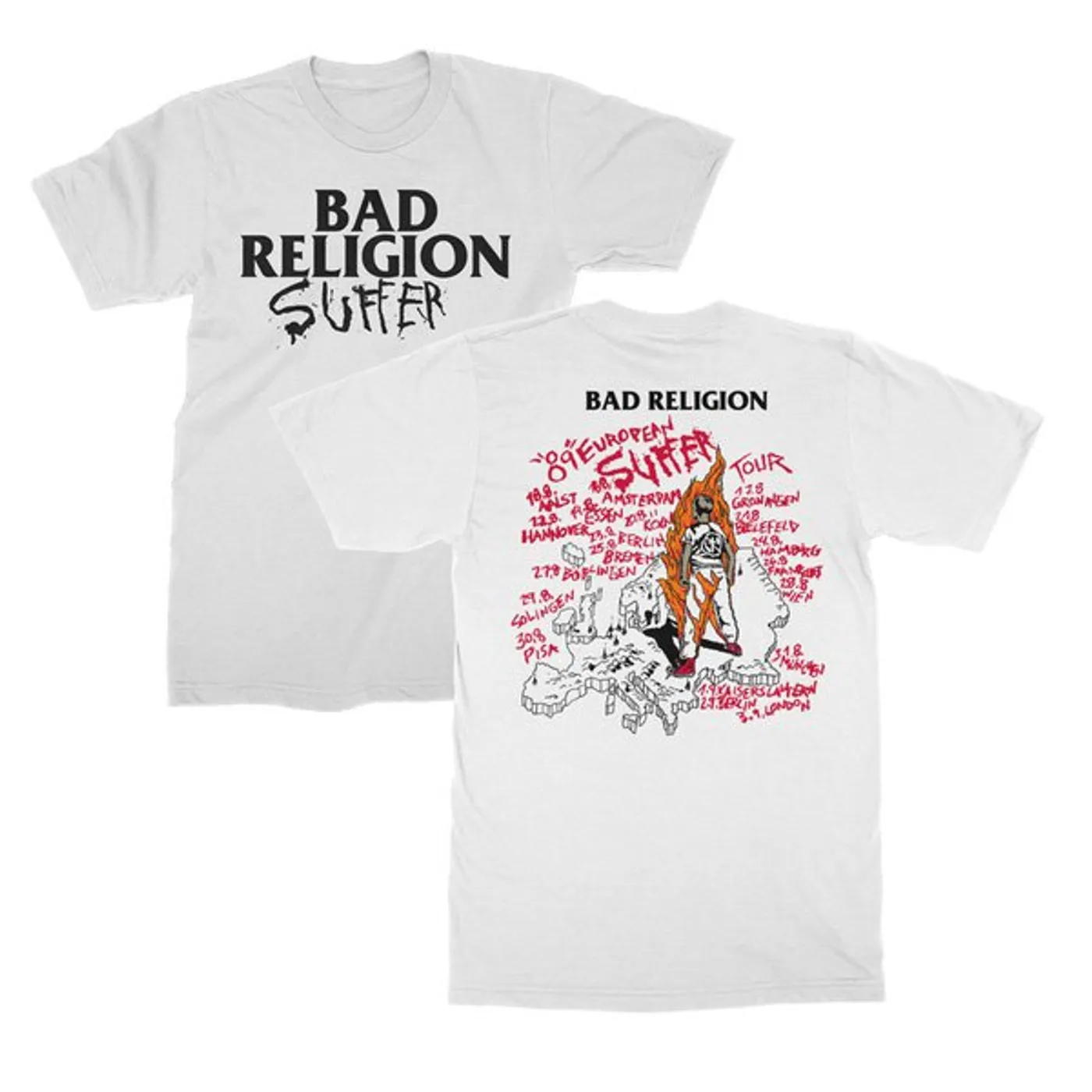 Bad Religion Suffer 1988 Tour Tee (White)