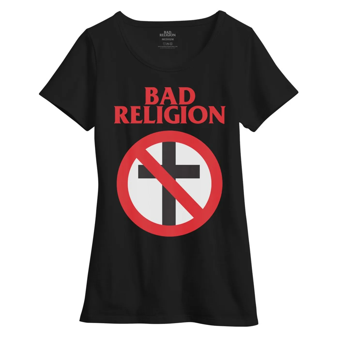 Bad Religion Crossbuster Women's Boatneck Tee (Black)