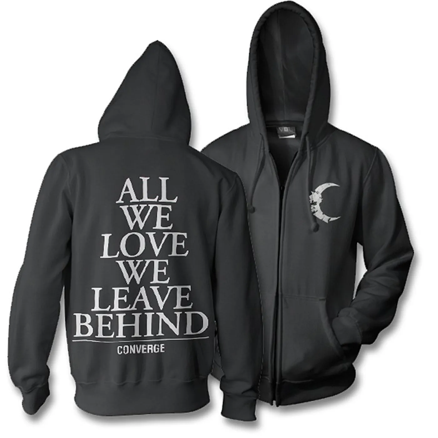 Converge Half Moon Zip Hoodie (Black)