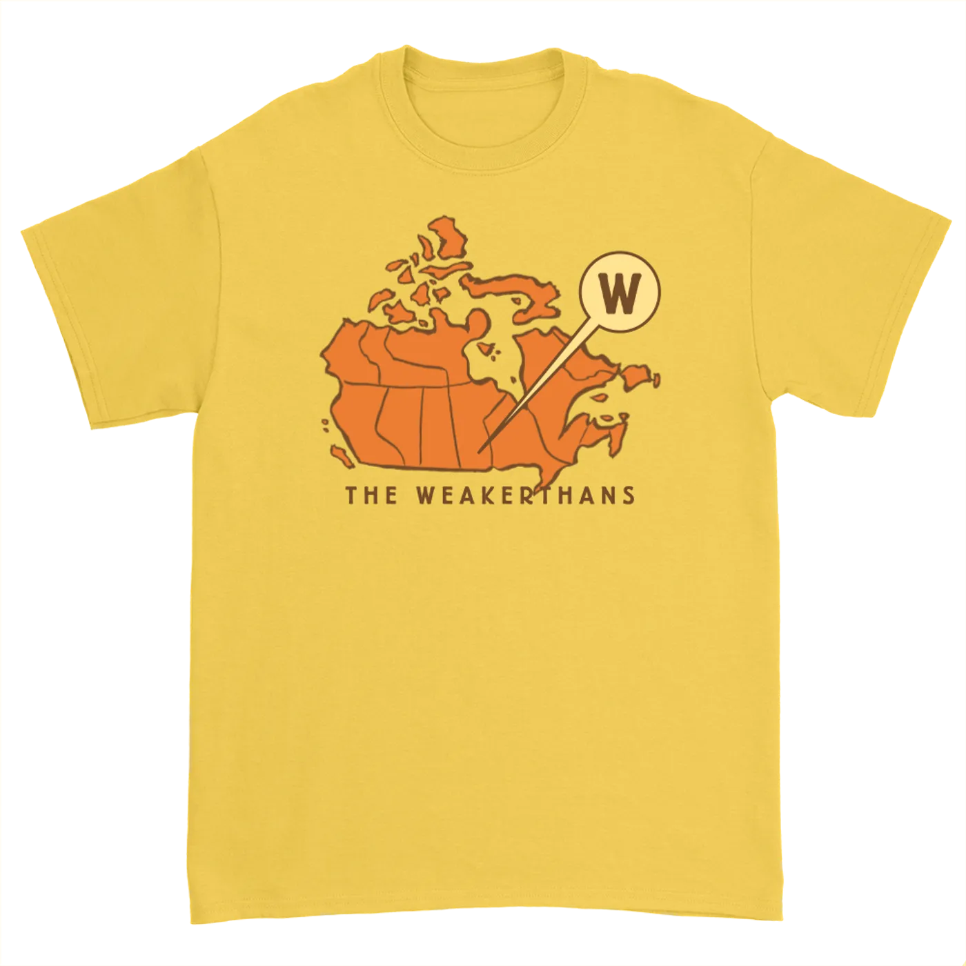 The Weakerthans Canadian Map Tee (Gold)