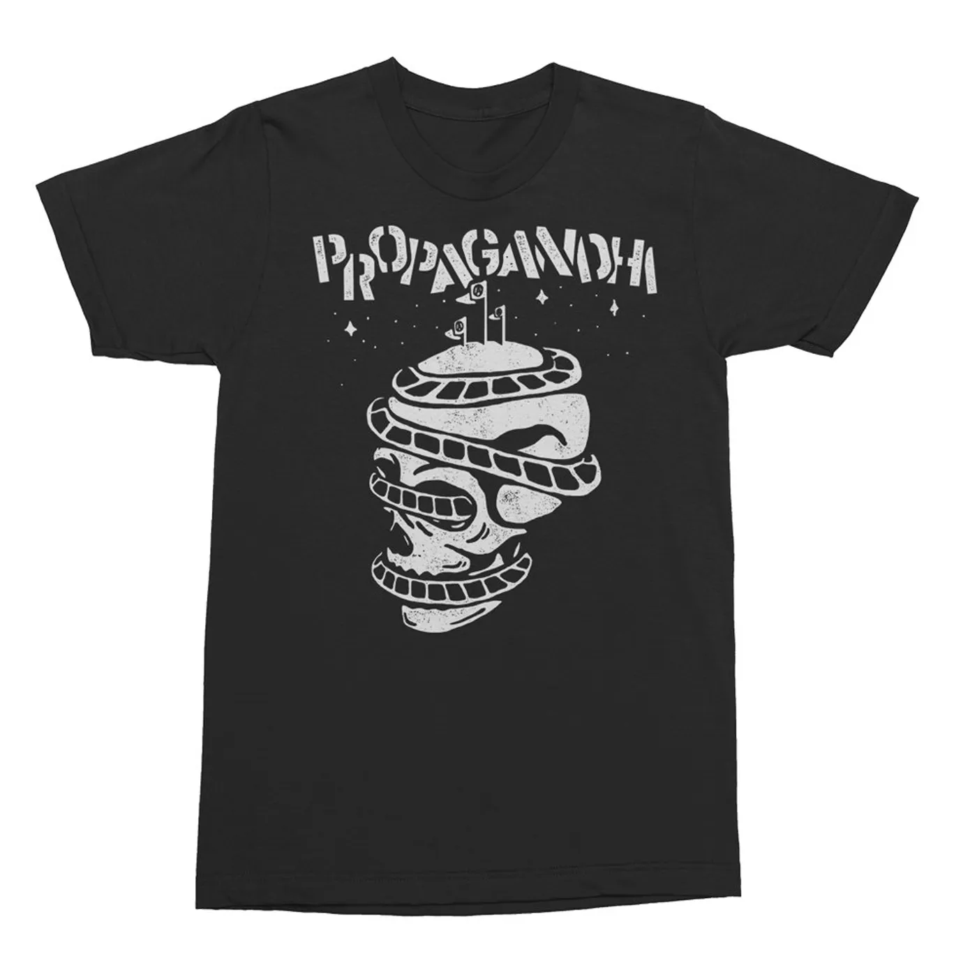 Propagandhi Rollercoaster Skull Tee (Black)