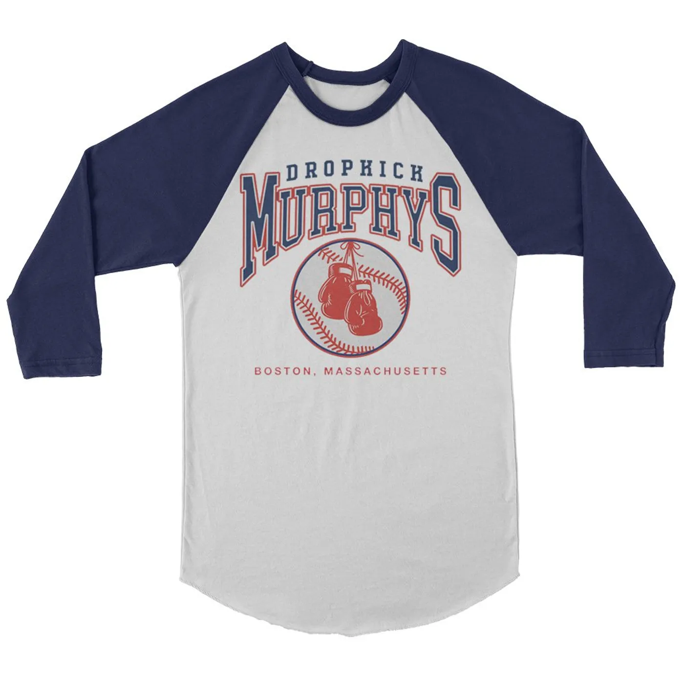 Dropkick Murphys Clear the Bench Raglan (White/Navy)