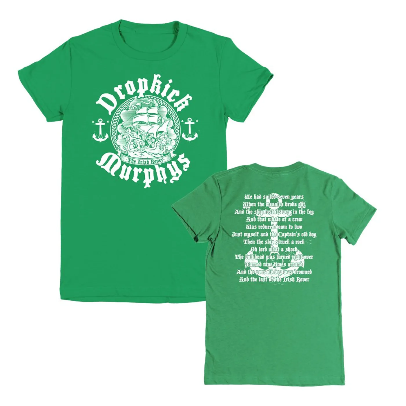 Dropkick Murphys Irish Rover Womens Tee (Kelley Green)