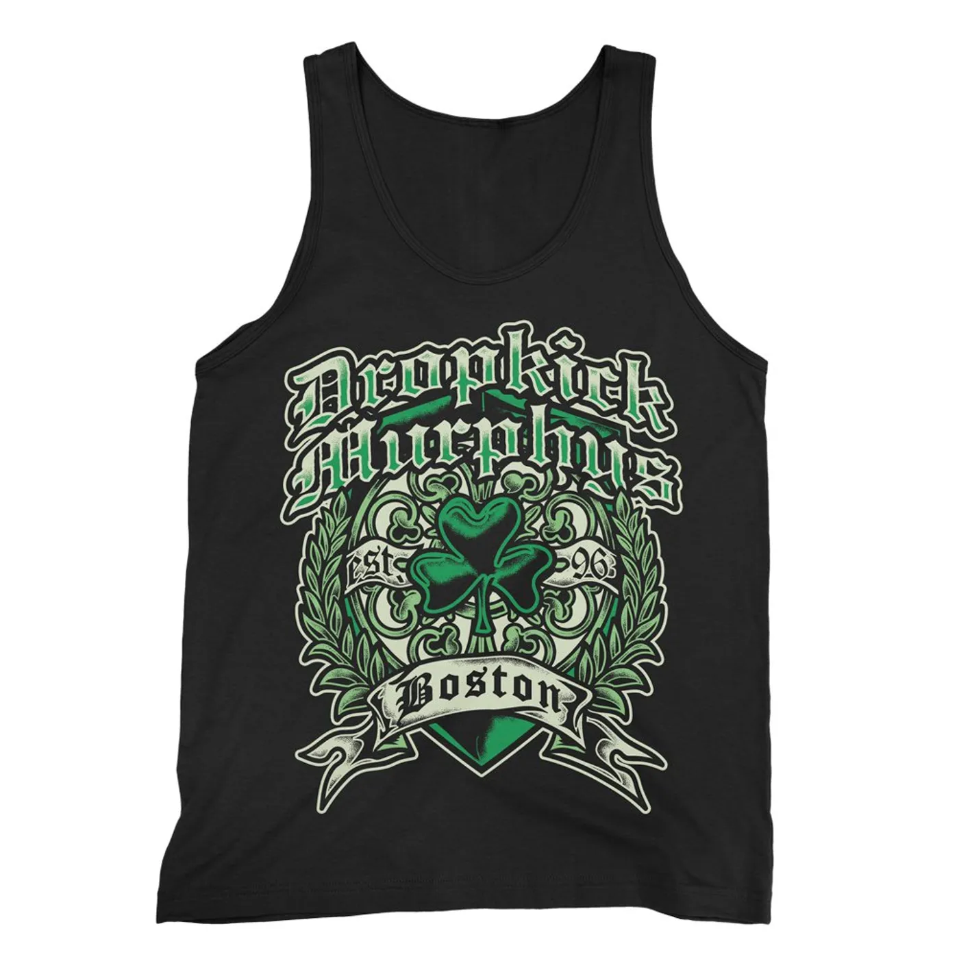 Dropkick Murphys Boston Irish Heart Tank (Black)