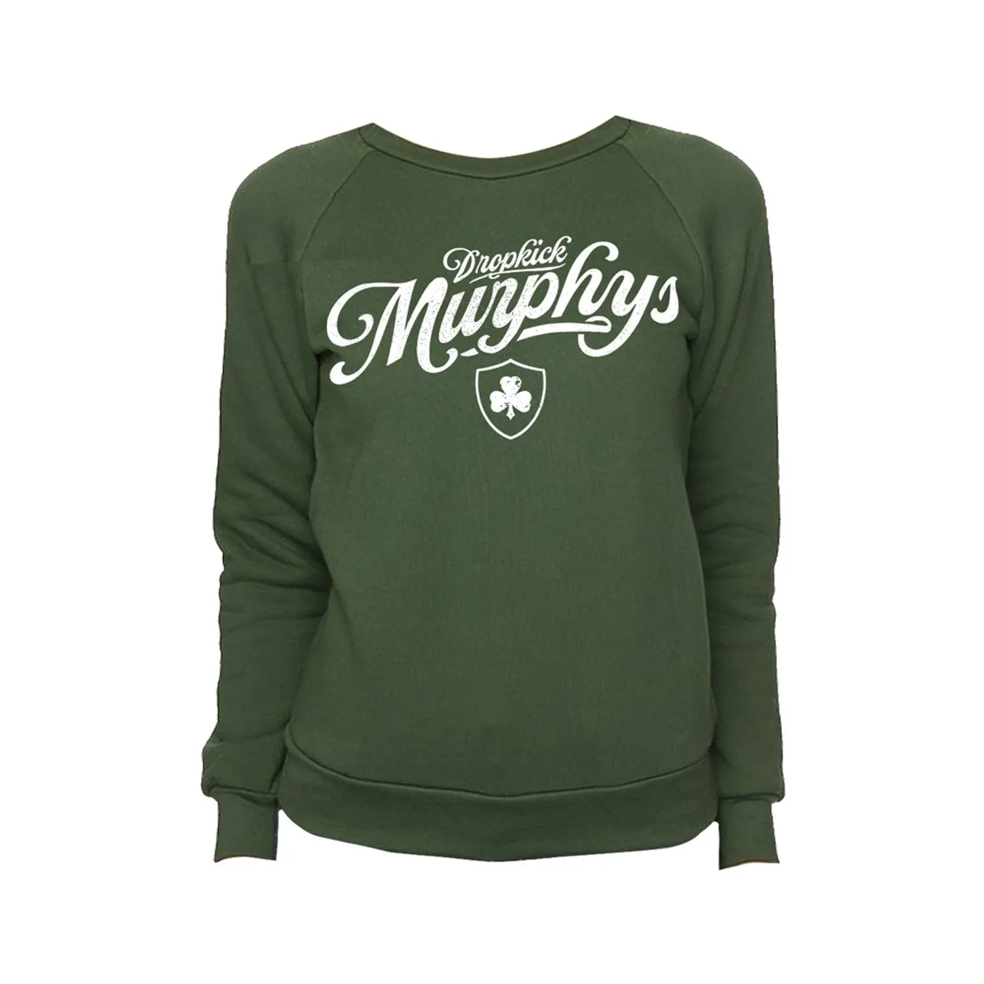 Dropkick Murphys Script Women's Crewneck Sweatshirt (Green)