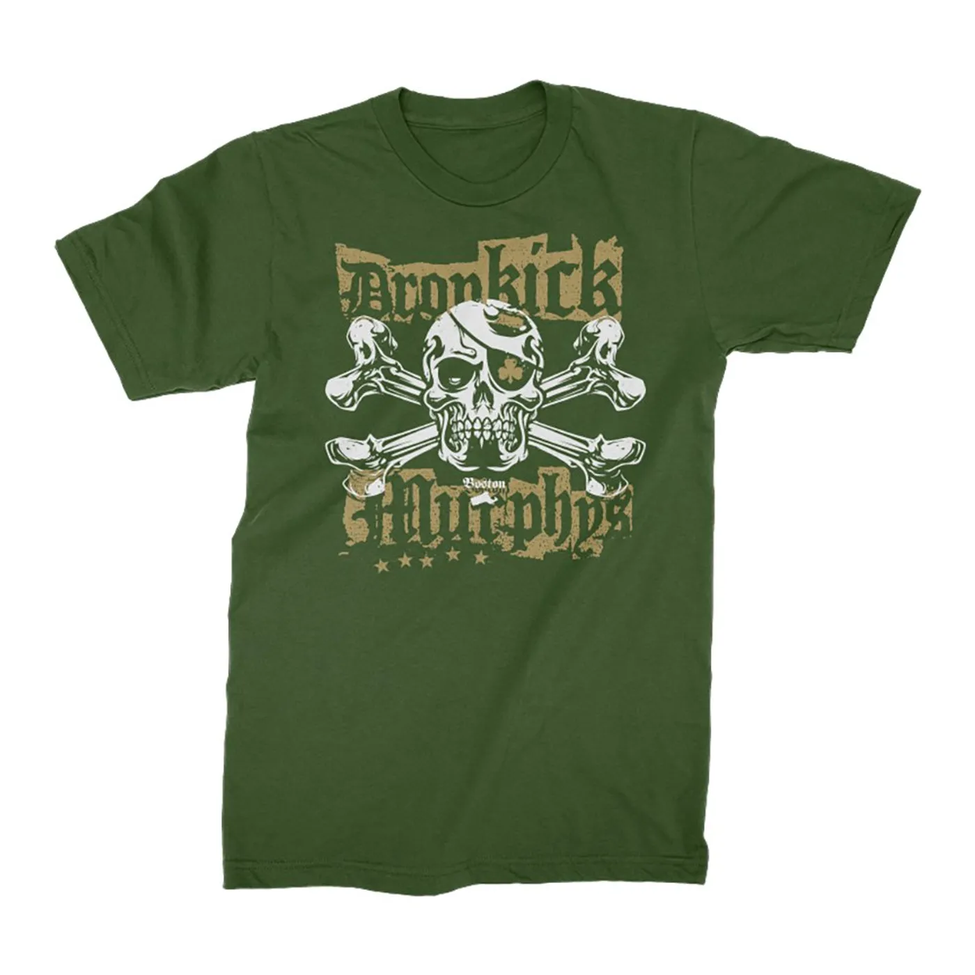 Dropkick Murphys Punk Jolly Roger T-Shirt (Green)