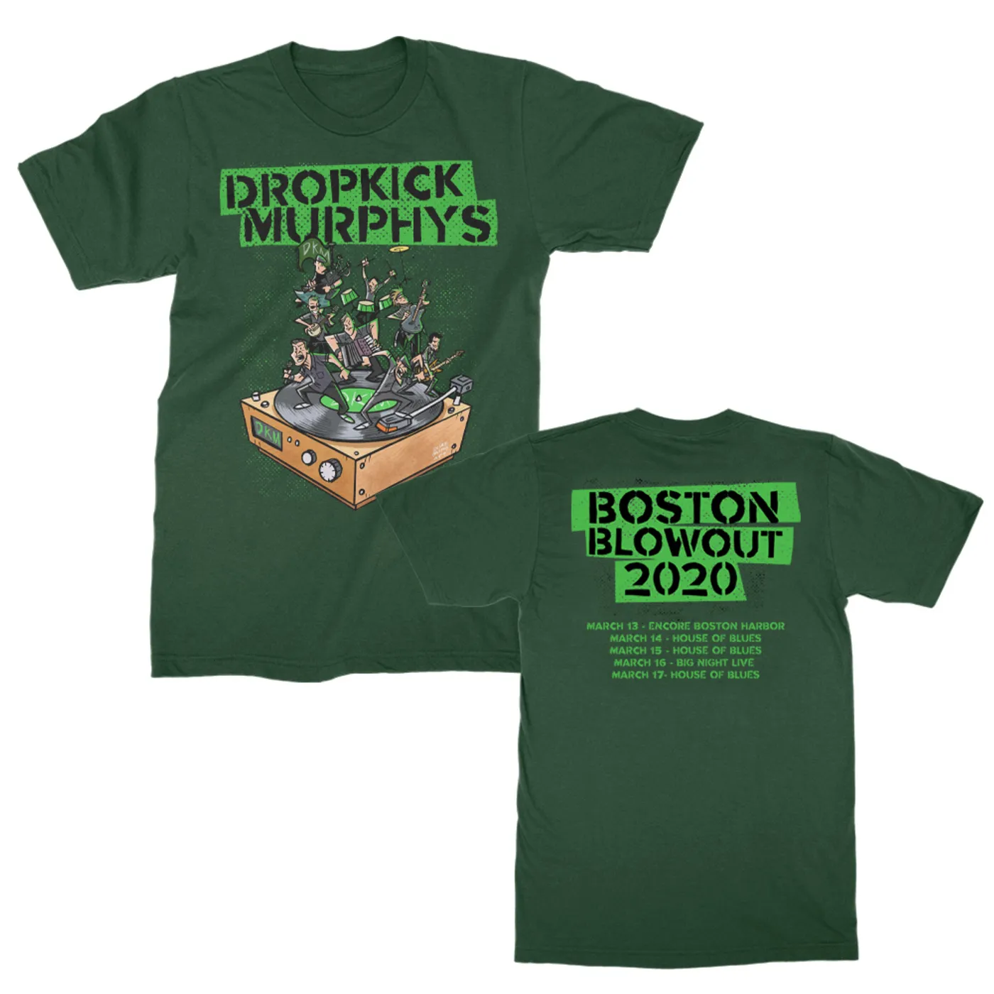 Dropkick Murphys 2020 Covid Cancelled Boston Tee (Forest Green)