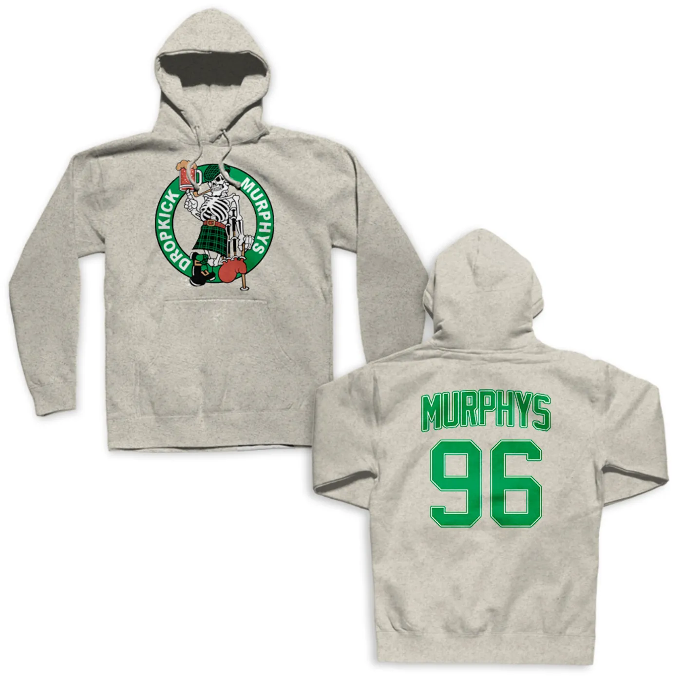 Dropkick Murphys Piper Skelly Pullover Hoodie (Oatmeal)