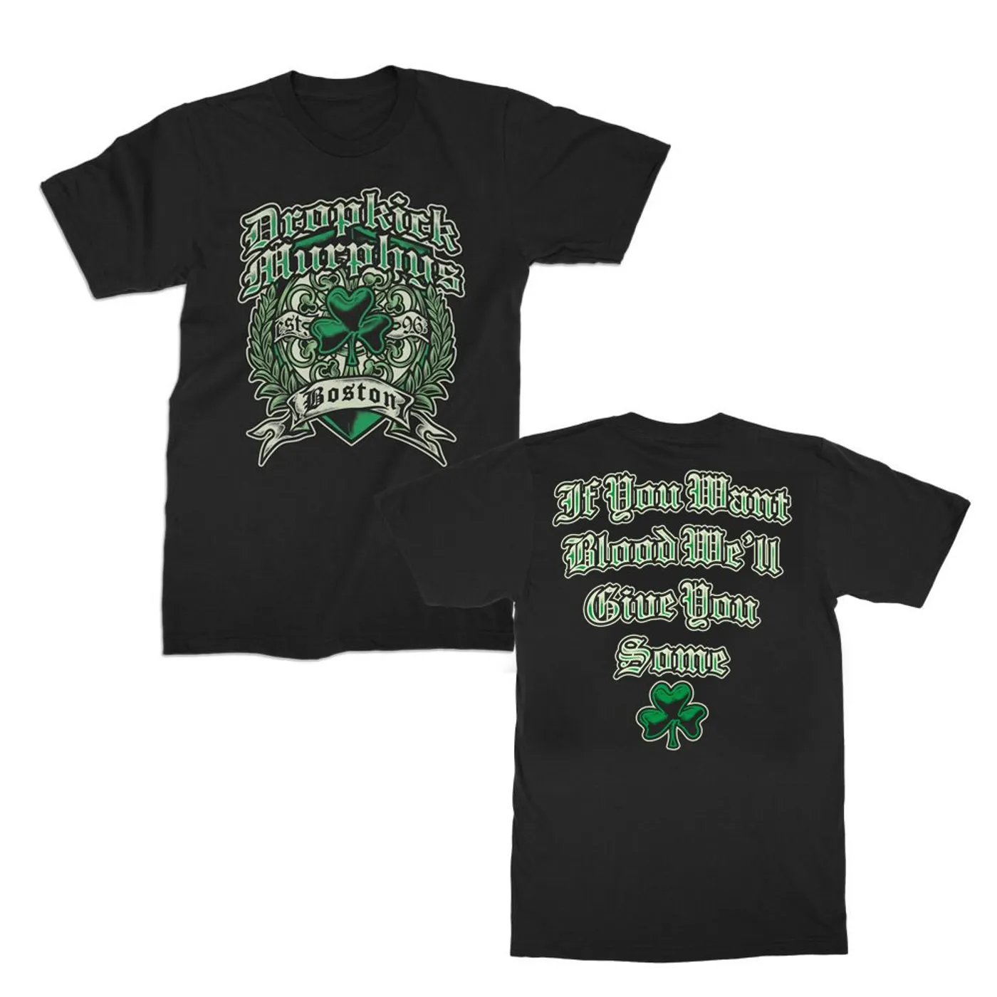 Dropkick Murphys Boston Irish Heart Tee (Black)