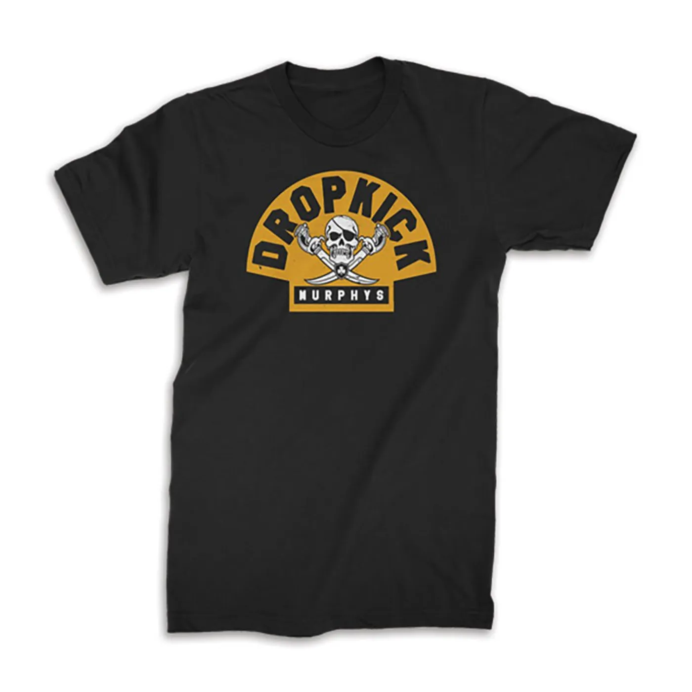 Dropkick Murphys Black & Gold Jolly Roger Tee (Black)