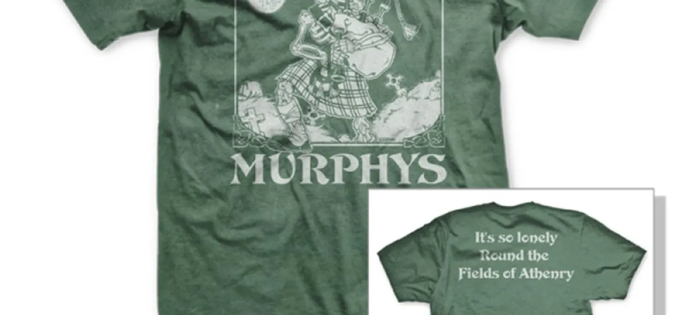 Dropkick Murphys Vintage Skeleton Piper (Heather Army)