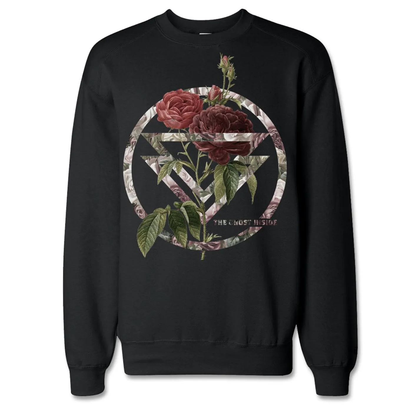 The Ghost Inside Bouquet Crew Neck Sweatshirt (Black)