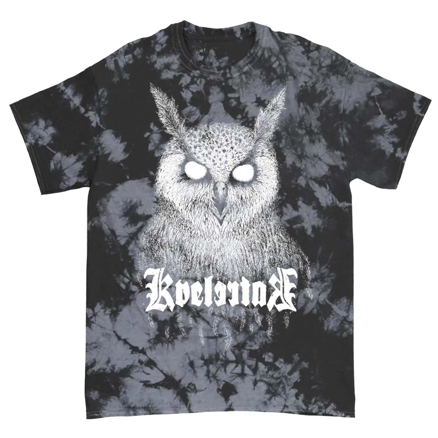 Kvelertak Barlett Owl Tee (Black/ Grey Dye)