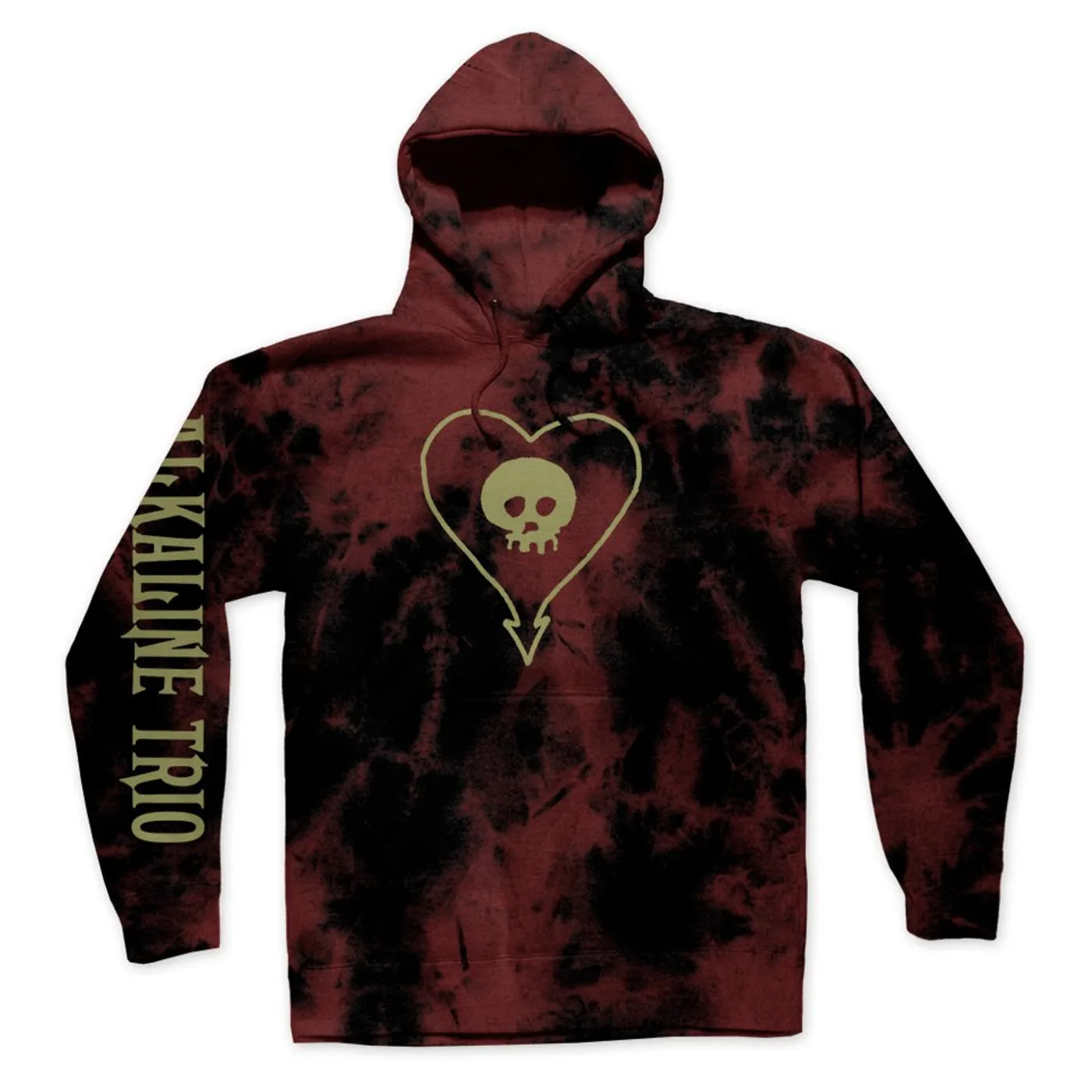 Alkaline Trio Heartskull Pullover Hoodie (Blood Dye)