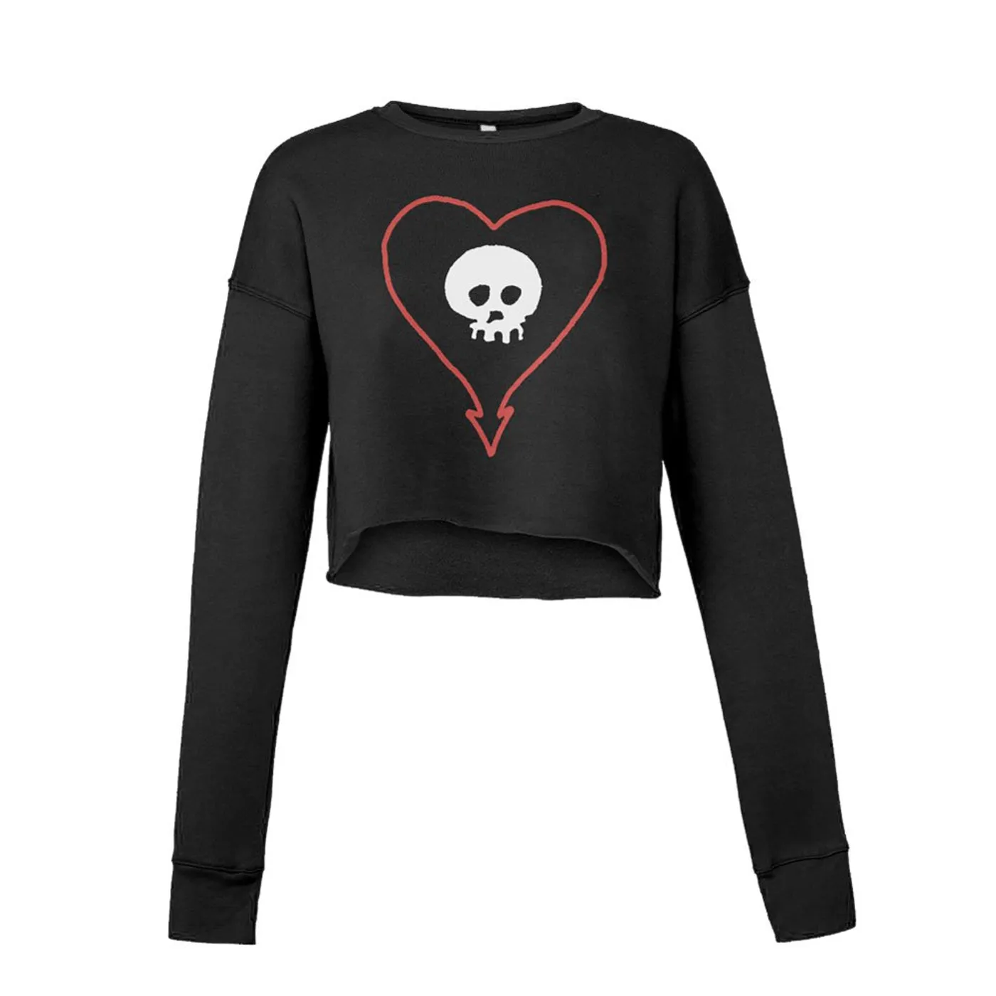 Alkaline Trio Heartskull Women's Crop Sweatshirt (Black)