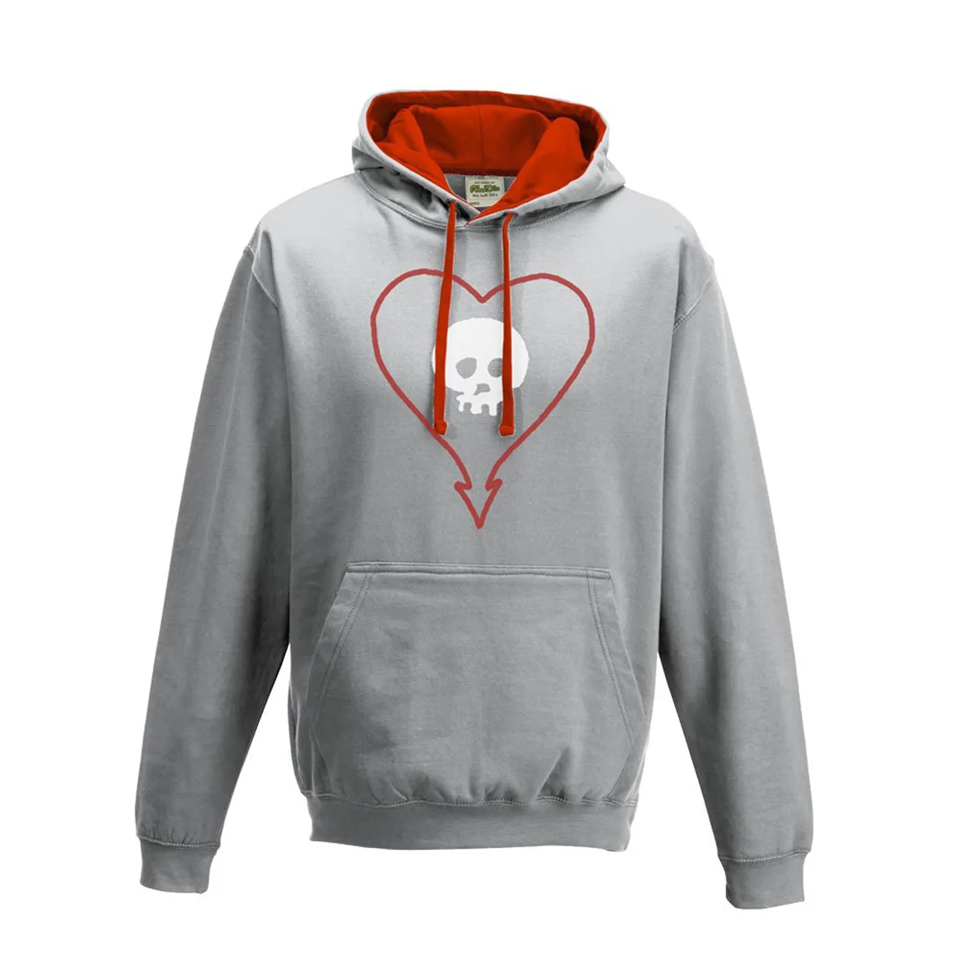 Alkaline Trio Heartskull Pullover Hoodie (Heather Grey)